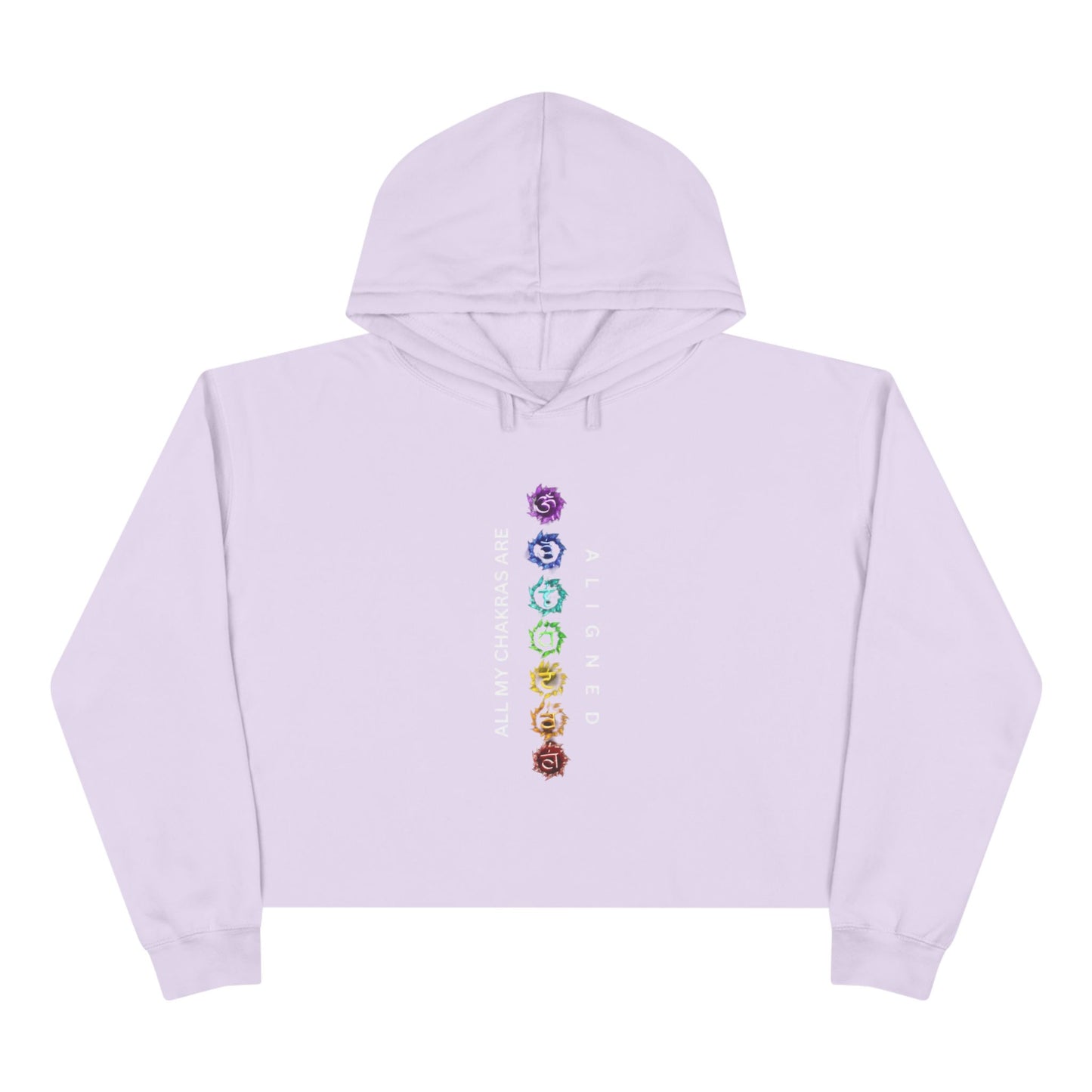 Chakra Alignment Crop Hoodie - Spiritual Gift for Yoga Lovers, Meditation, Affirmation Apparel, Cozy Layer for Self-Care