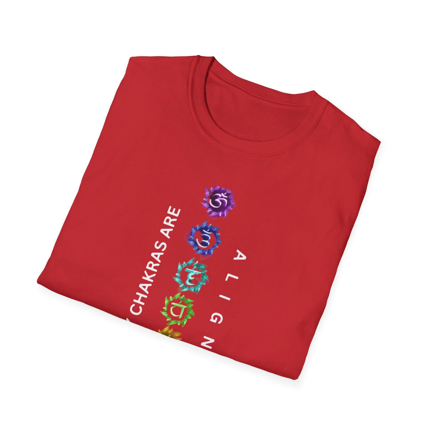 All My Chakras Are Aligned 100% Cotton T-Shirt: Unisex Softstyle Tee for Wellness, Yoga, Meditation, Spiritual Gifts, Mindfulness Apparel