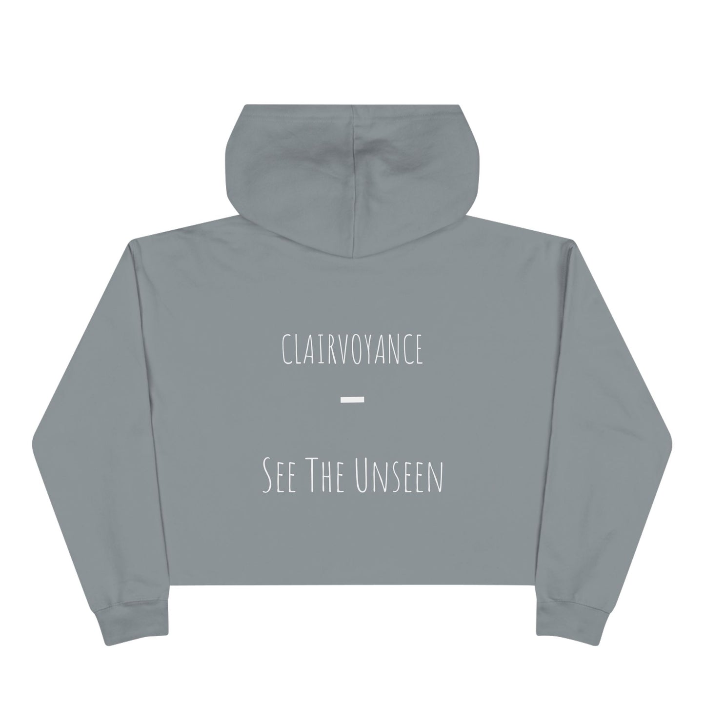 WKE WRLD Mystical Eye Crop Hoodie - Clairvoyance, See The Unseen, Boho Fashion, Visionary Gift, Cozy Streetwear
