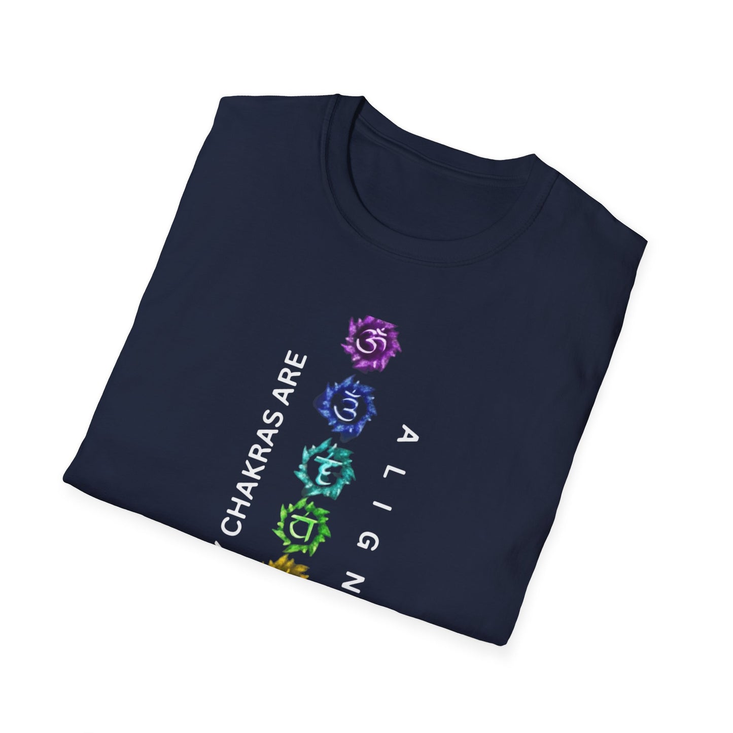 All My Chakras Are Aligned 100% Cotton T-Shirt: Unisex Softstyle Tee for Wellness, Yoga, Meditation, Spiritual Gifts, Mindfulness Apparel