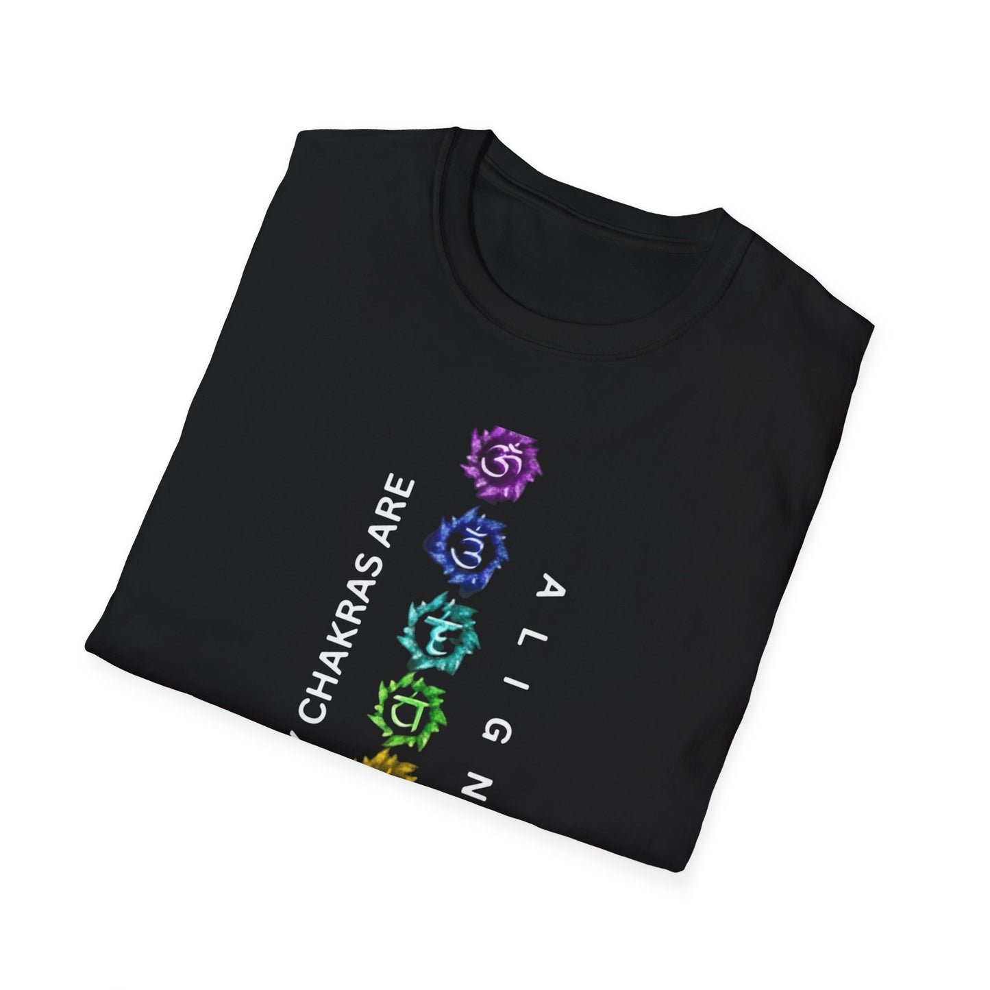 All My Chakras Are Aligned 100% Cotton T-Shirt: Unisex Softstyle Tee for Wellness, Yoga, Meditation, Spiritual Gifts, Mindfulness Apparel