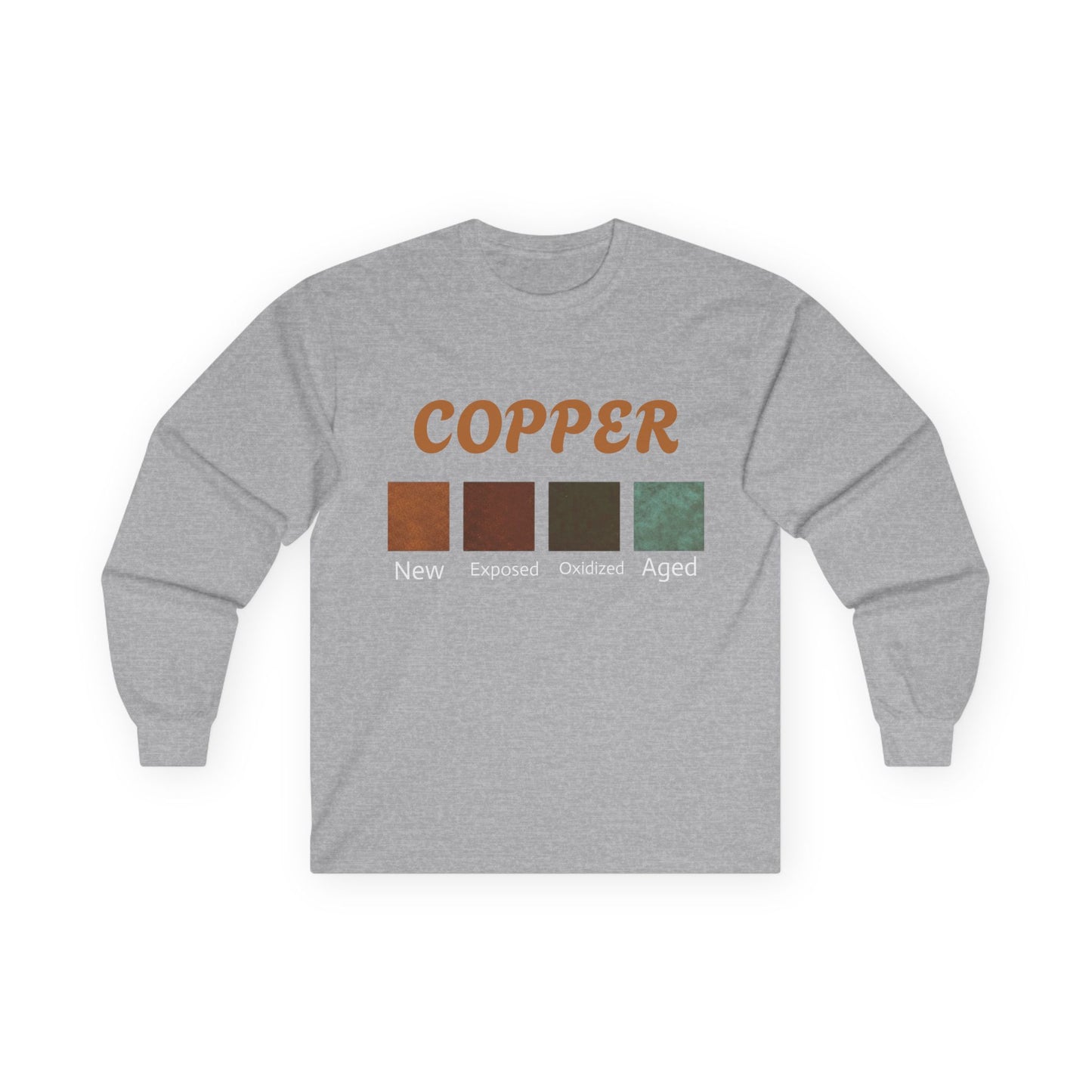 WKE WRLD Copper Color Palette Long Sleeve Tee, Unisex Cotton Tee, Gifts for Art Lovers, Casual Style, Fall Fashion, Unique Graphic Tee