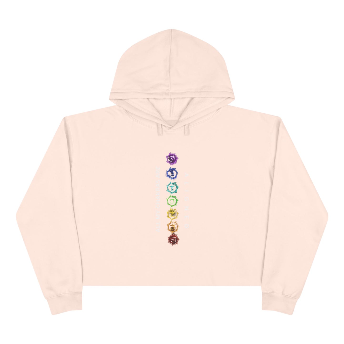 Chakra Alignment Crop Hoodie - Spiritual Gift for Yoga Lovers, Meditation, Affirmation Apparel, Cozy Layer for Self-Care