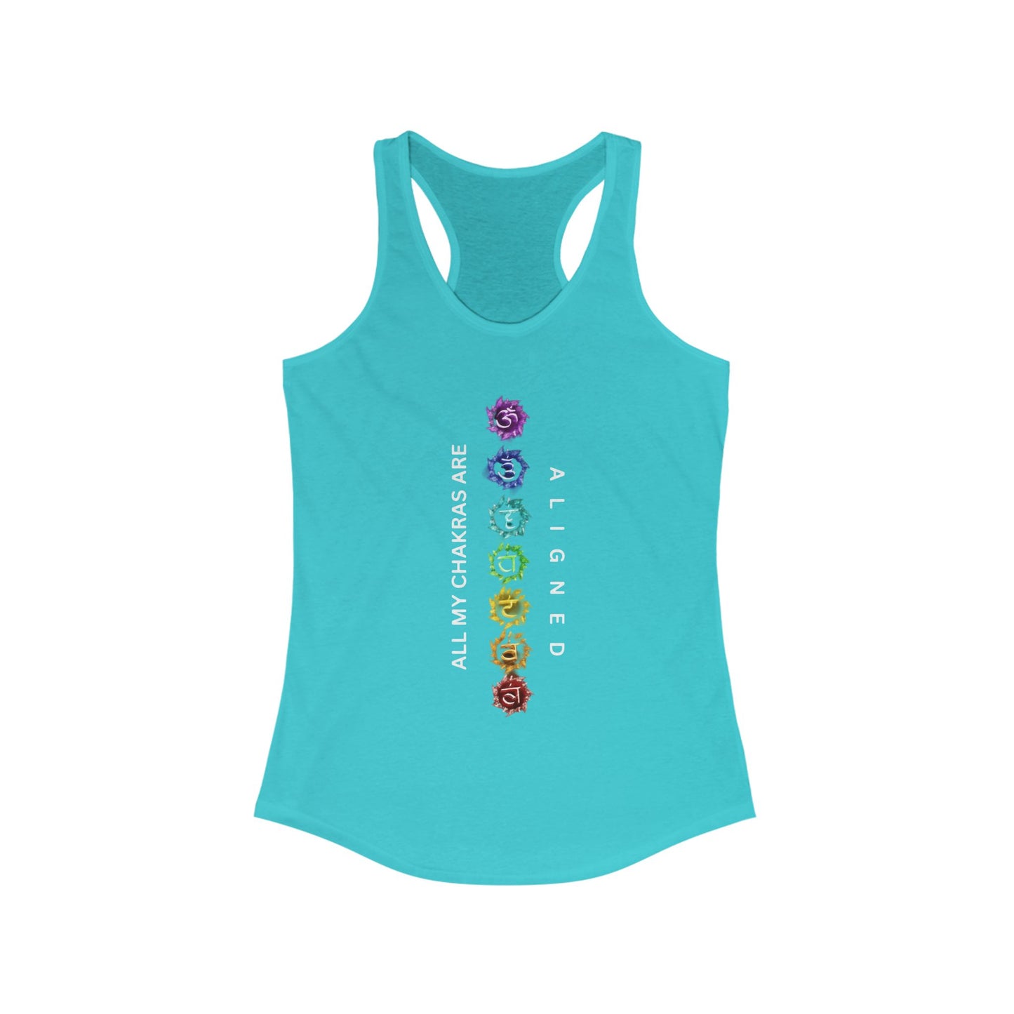 WKE WRLD Women's chakras aligned Racerback Tank