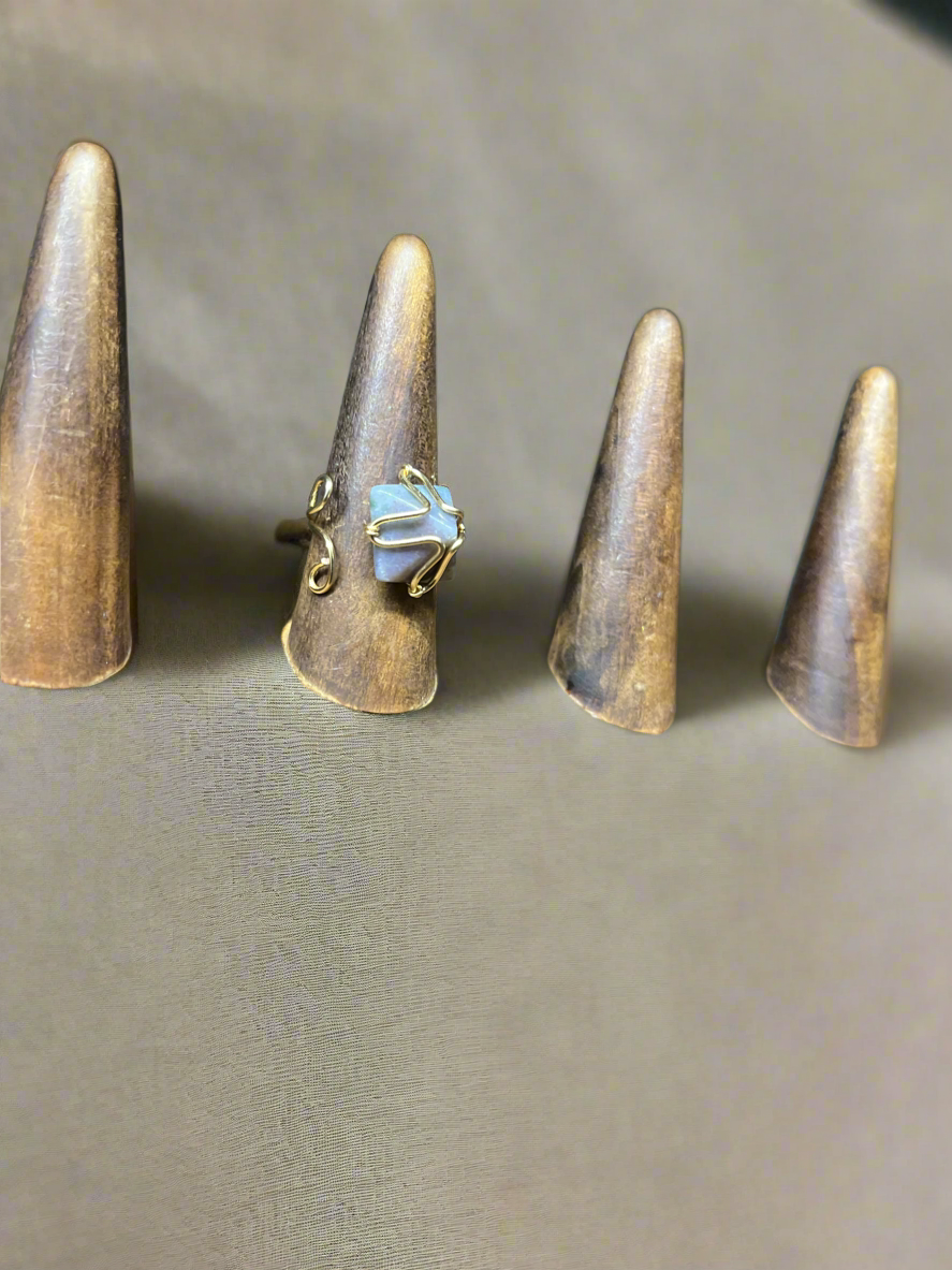 iamevibez Custom Wire Wrapped adjustable Pyramid Ring