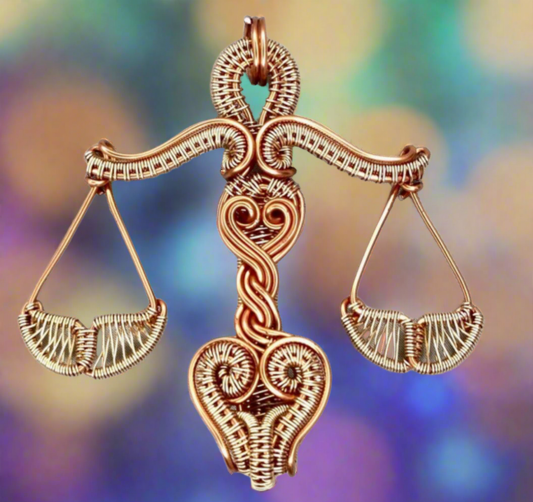 iamevibez Pure Copper Wire Wrapped Zodiac / Horoscope Sign Necklace