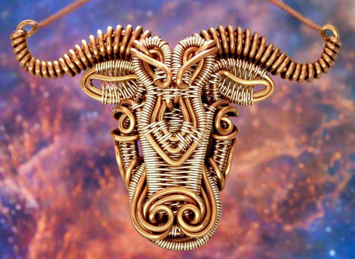 iamevibez Pure Copper Wire Wrapped Zodiac / Horoscope Sign Necklace