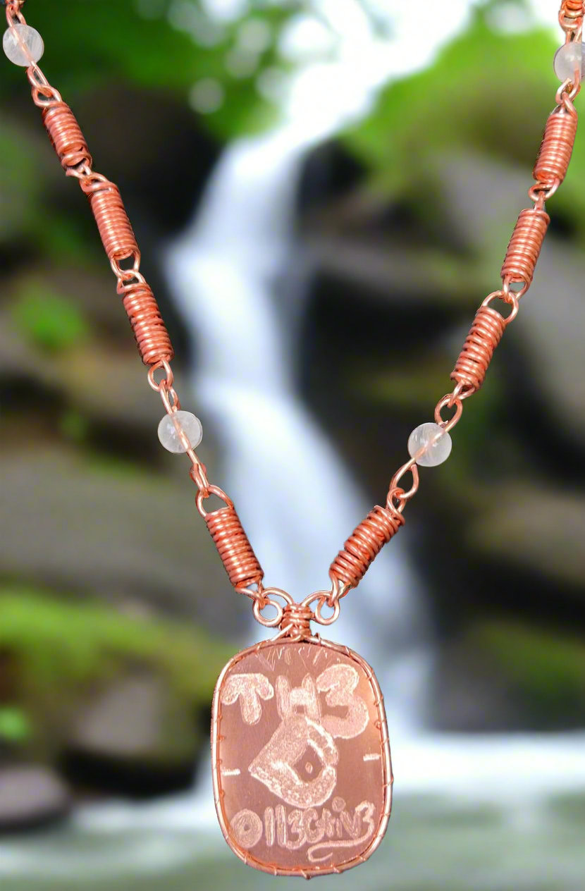 iamevibez Custom Wire Wrapped Affrimation/Name/ Zodiac Etc. Necklace