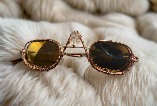 iamevibez Custom Wire Wrapped Citrine Sunglasses