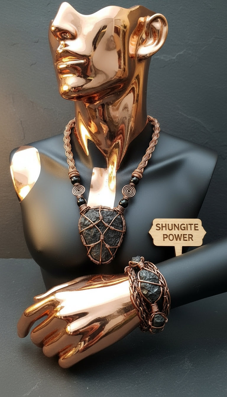 iamevibez Wire Wrapped Shungite EMF Protection Set