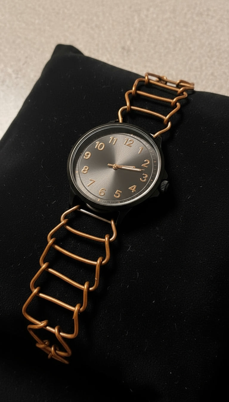 Simple but never basic copper watch