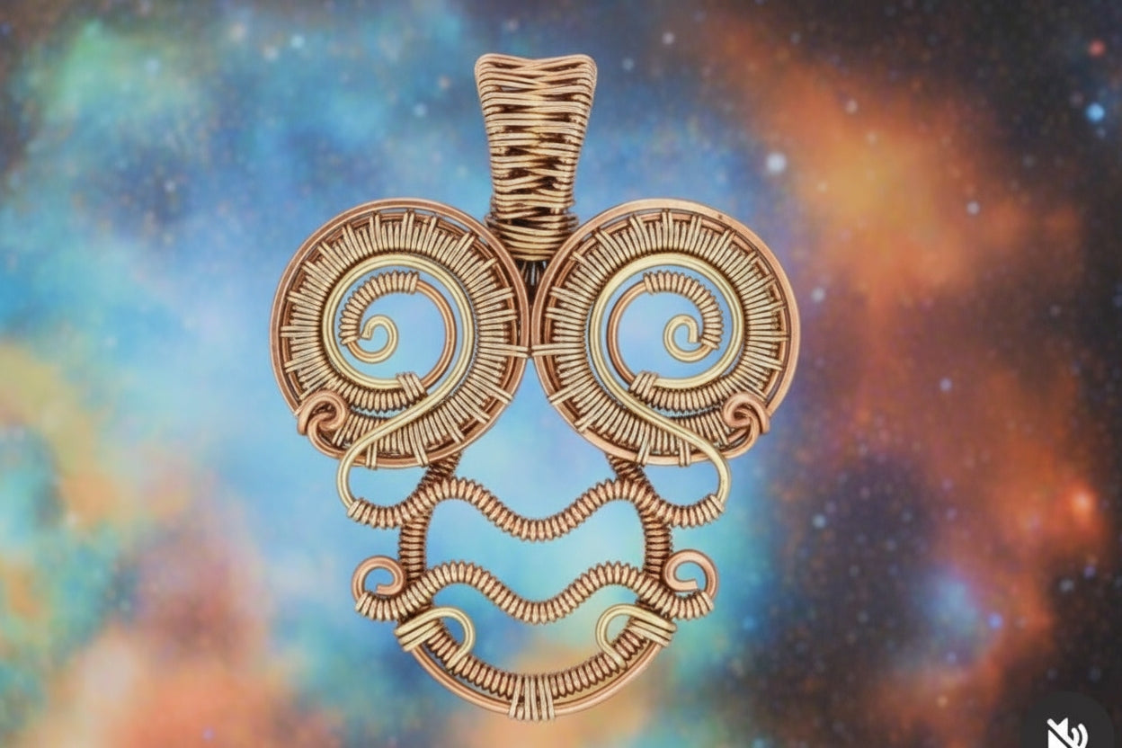 iamevibez Pure Copper Wire Wrapped Zodiac / Horoscope Sign Necklace