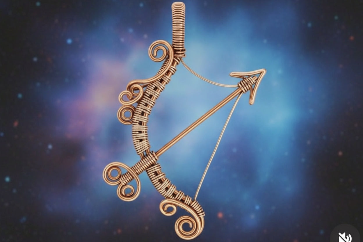 iamevibez Pure Copper Wire Wrapped Zodiac / Horoscope Sign Necklace