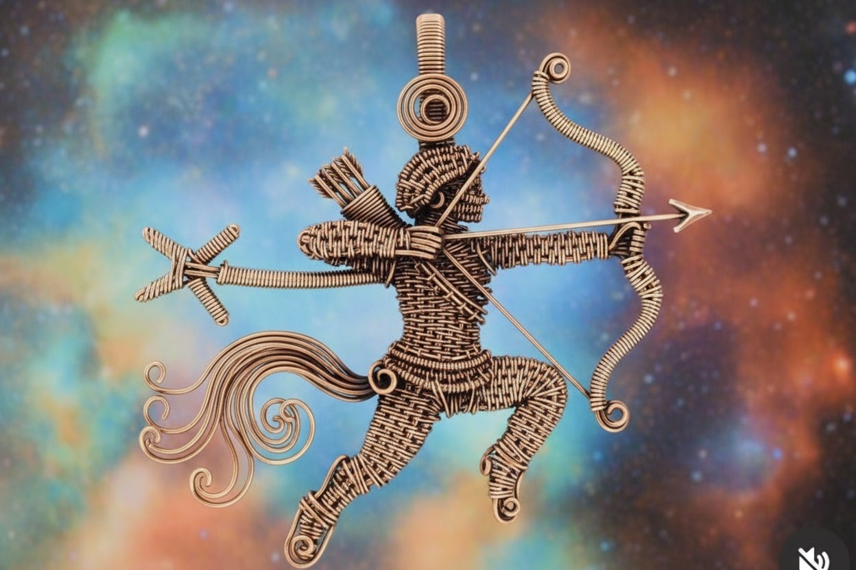 iamevibez Pure Copper Wire Wrapped Zodiac / Horoscope Sign Necklace