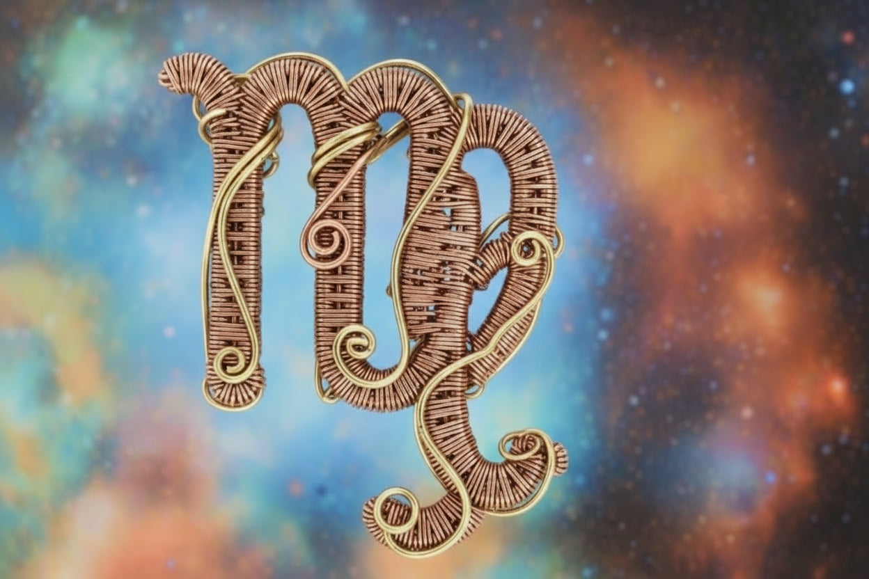 iamevibez Pure Copper Wire Wrapped Zodiac / Horoscope Sign Necklace