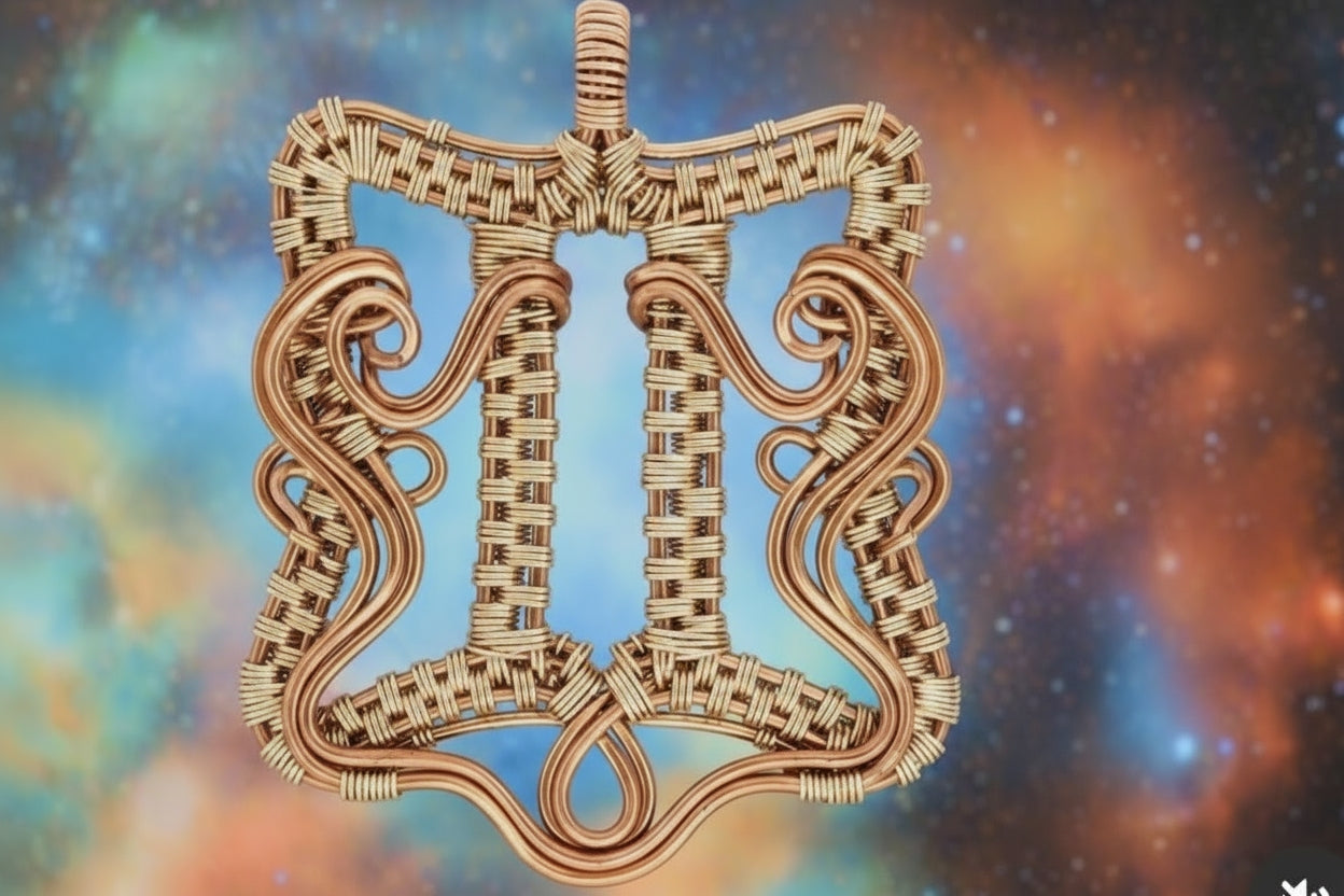 iamevibez Pure Copper Wire Wrapped Zodiac / Horoscope Sign Necklace