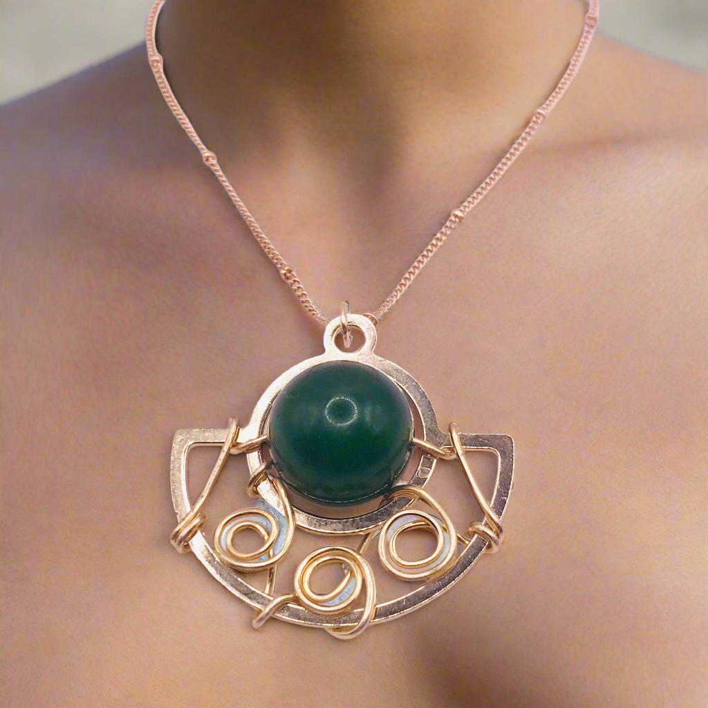 Dainty Gold Jade Necklace