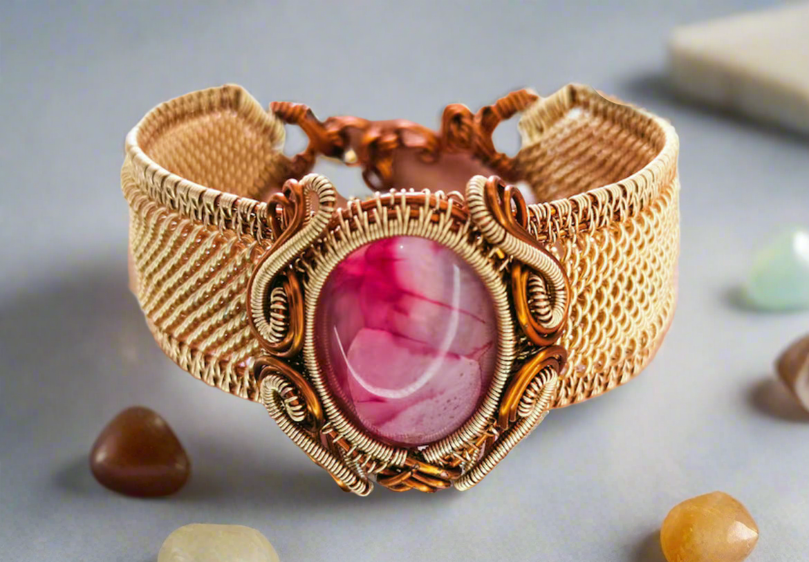 iamevibez Wire Wrapped Warrior Cuff Bracelet