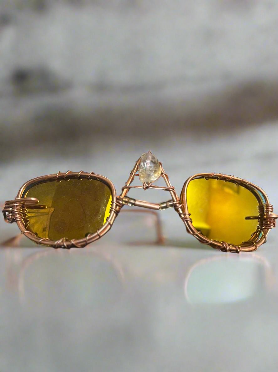 iamevibez Custom Wire Wrapped Citrine Sunglasses