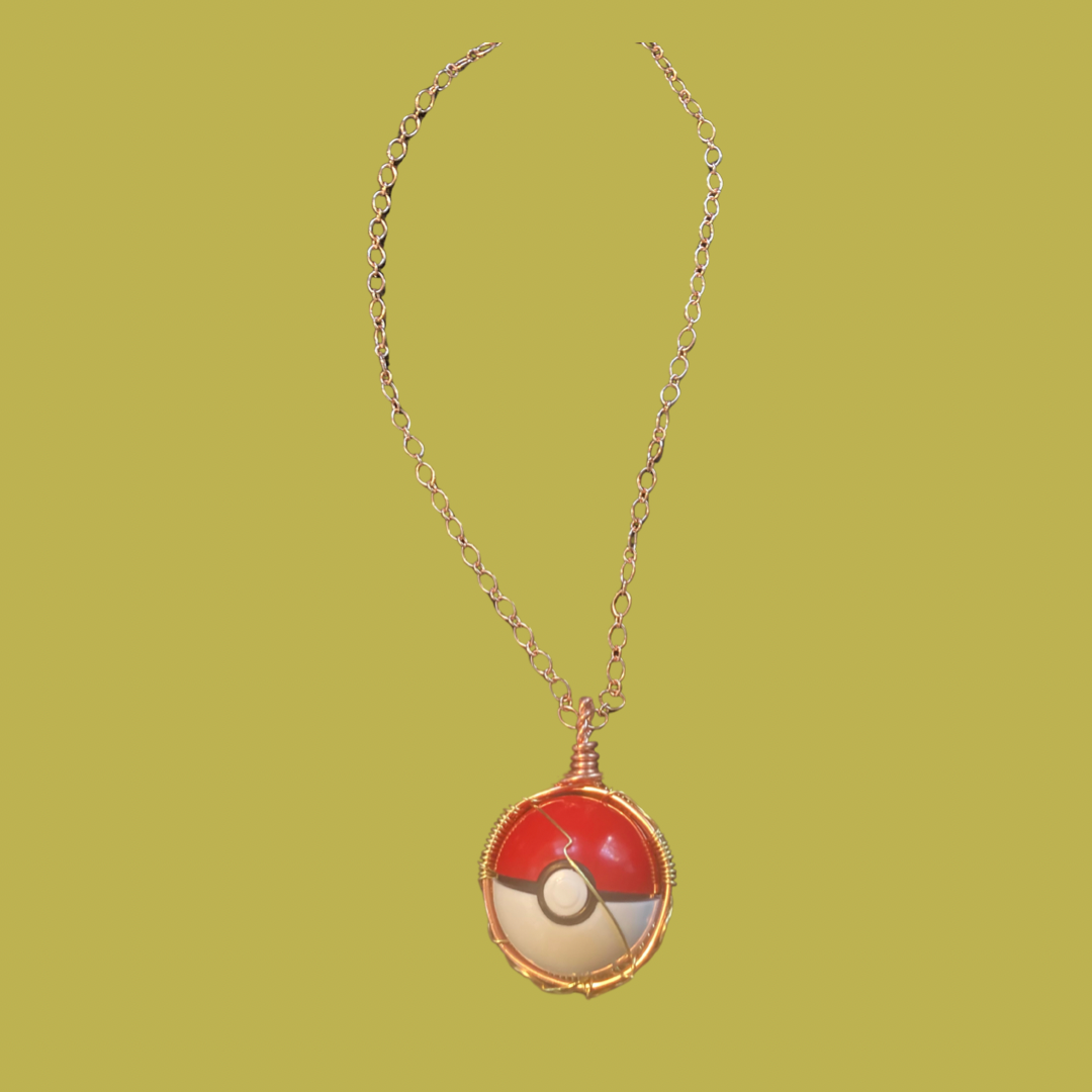 Custom Pokemon Ball Necklace