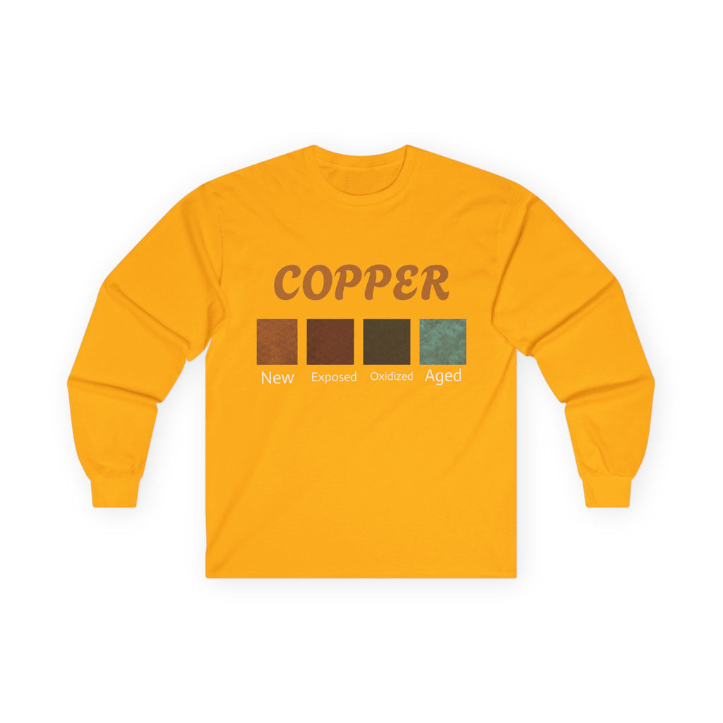 WKE WRLD Copper Color Palette Long Sleeve Tee, Unisex Cotton Tee, Gifts for Art Lovers, Casual Style, Fall Fashion, Unique Graphic Tee
