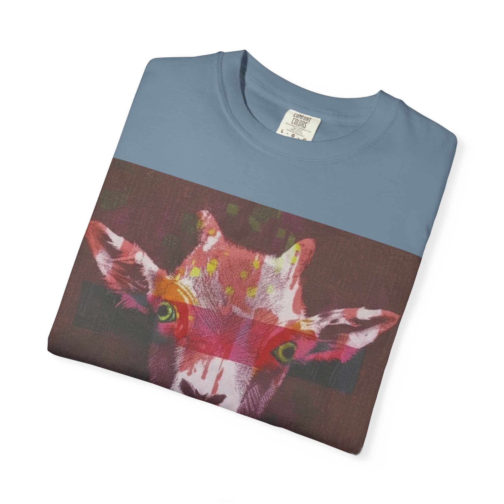 Wild Life Goat Portrait T-Shirt — Colorful Retro Primate Graphic Tee