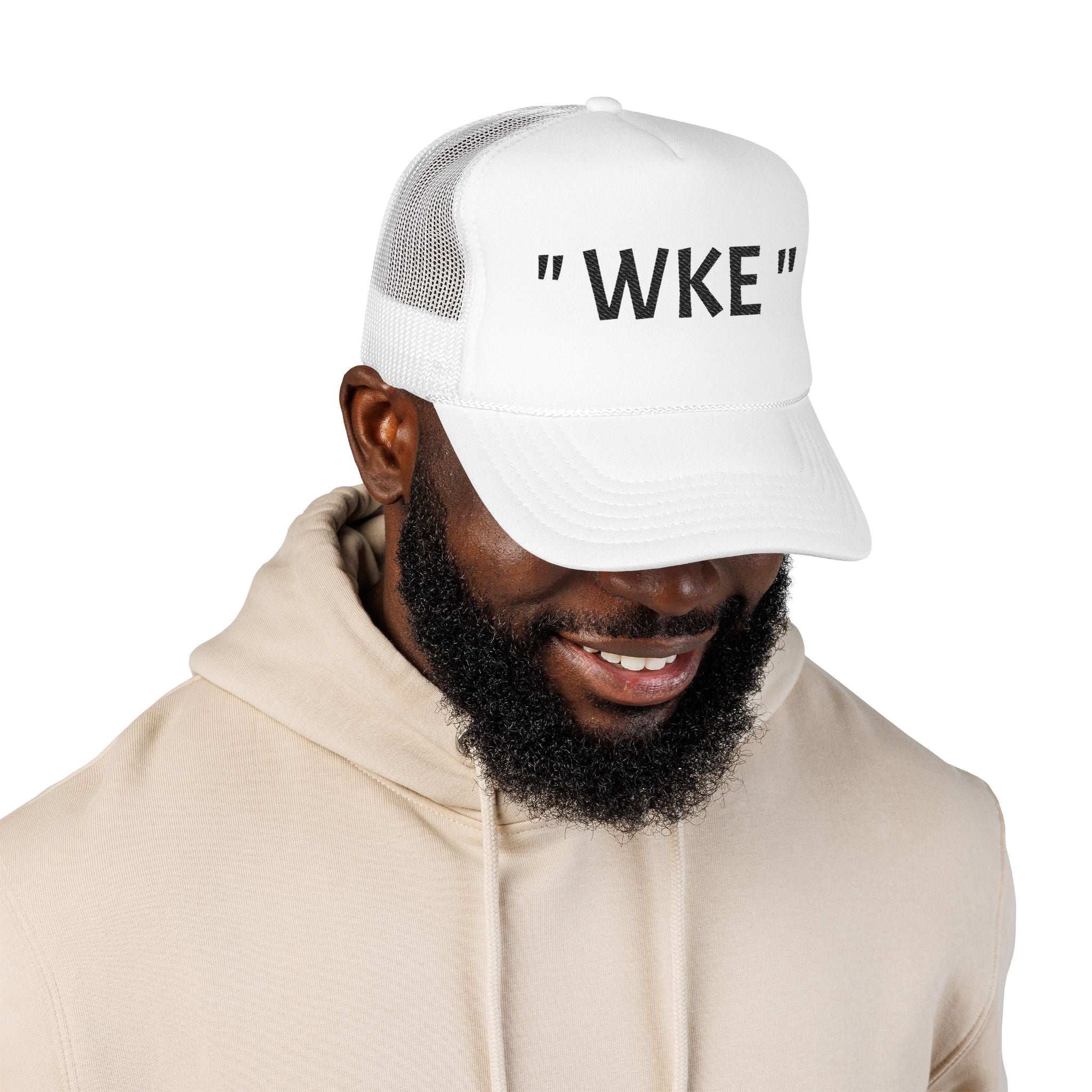 Embroidered Foam Trucker Hat with "WKE" Design