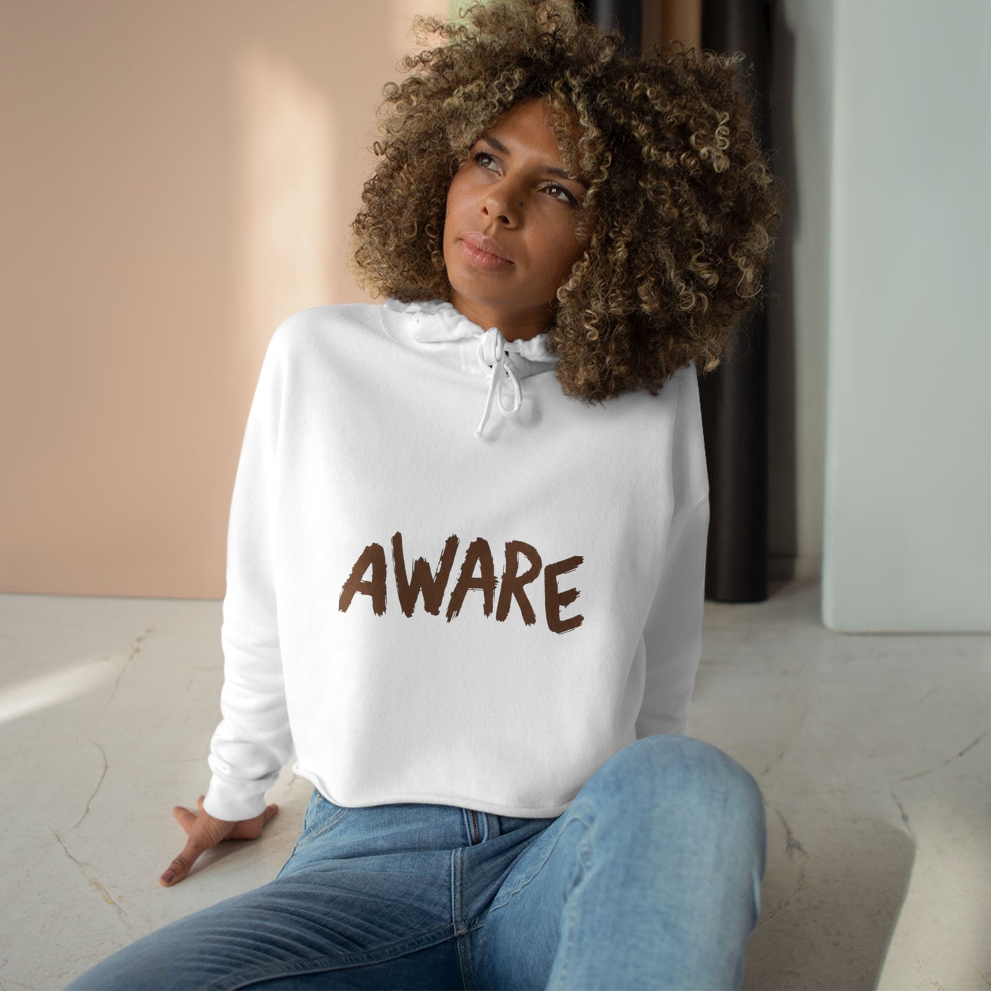 Aware! Crop Hoodie