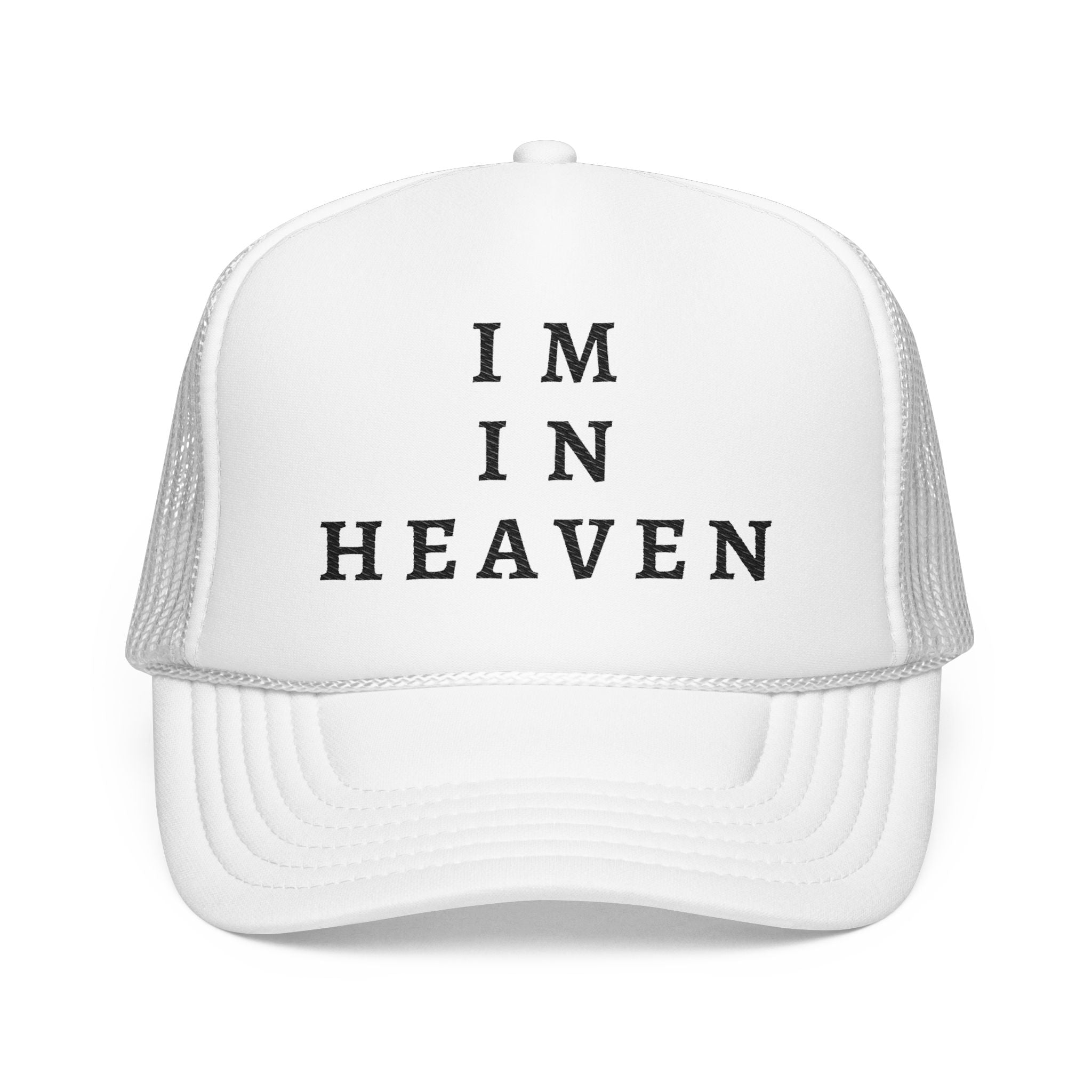 Heavenly Vibes Foam Trucker Hat - Stylish Embroidered Cap