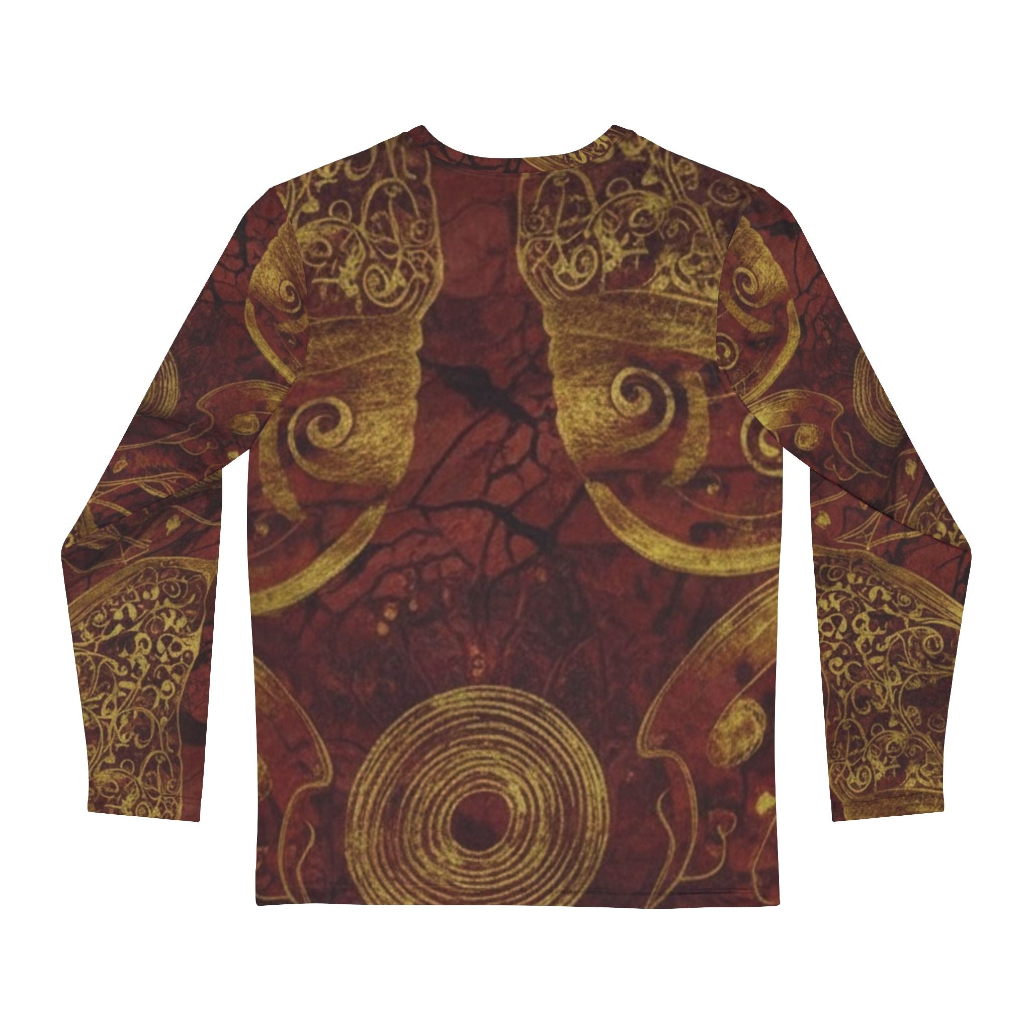 Unisex Long Sleeve Shirt — Vintage Butterfly Tribal Elephant Mandala All-Over Print