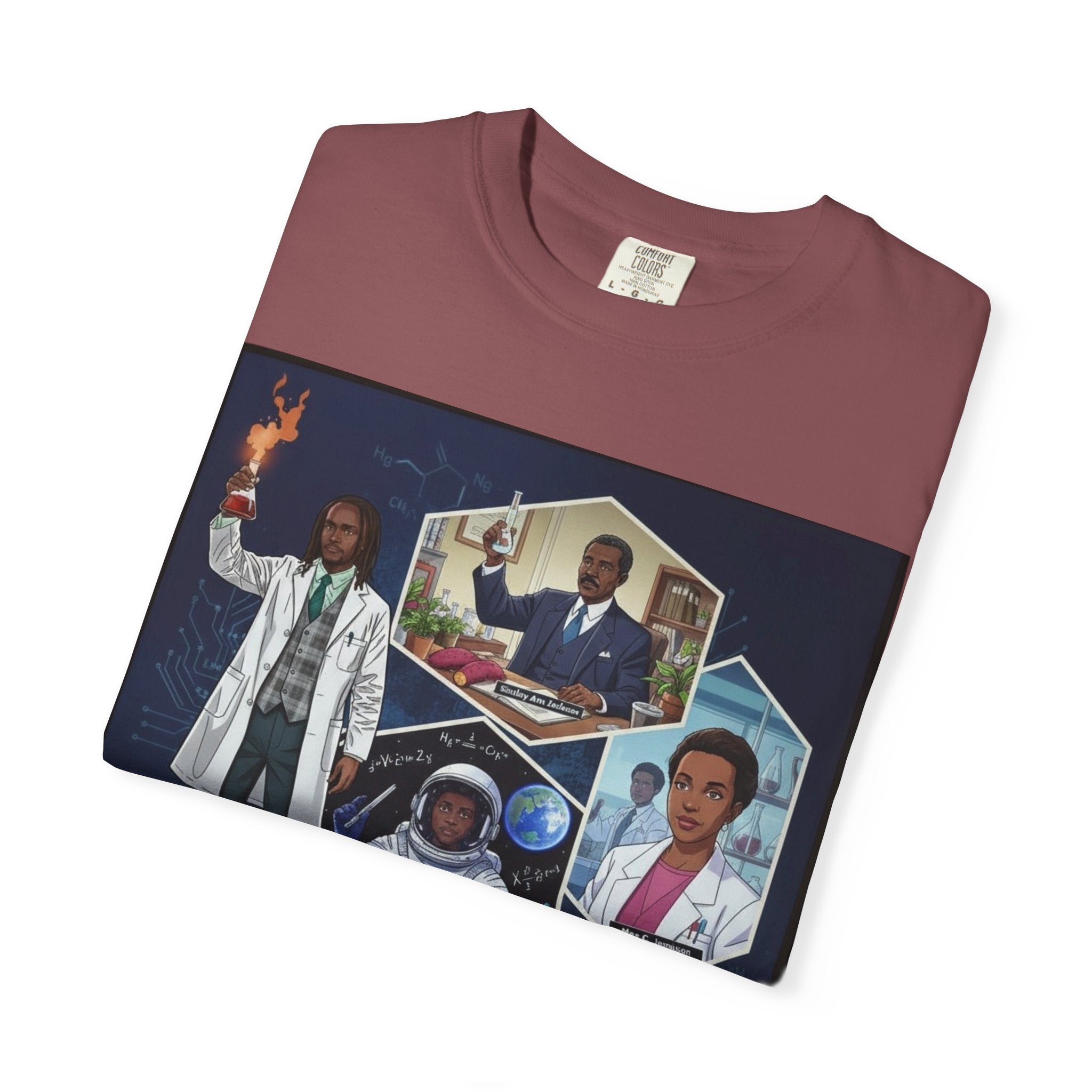 Anime Legacy of Innovation Nature Jab Graphic T-Shirt — Celebrating Black American STEM Leaders