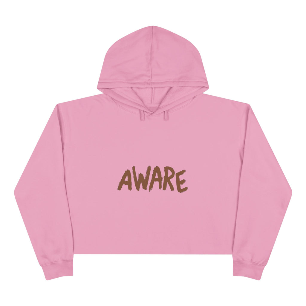 Awareness Crop Hoodie for Social Activists, Trendy Streetwear for Women, Unique Gift for Advocates, Comfortable Casual Wear