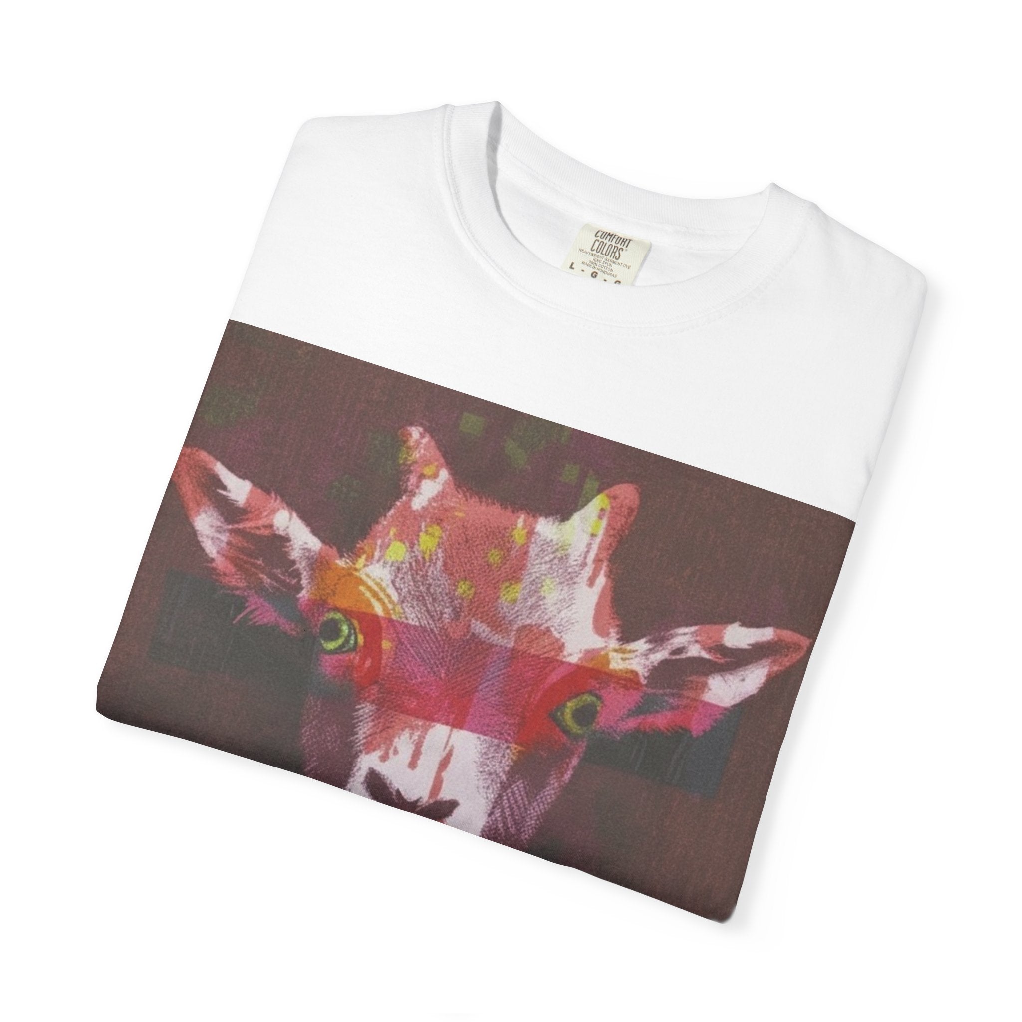 Wild Life Goat Portrait T-Shirt — Colorful Retro Primate Graphic Tee