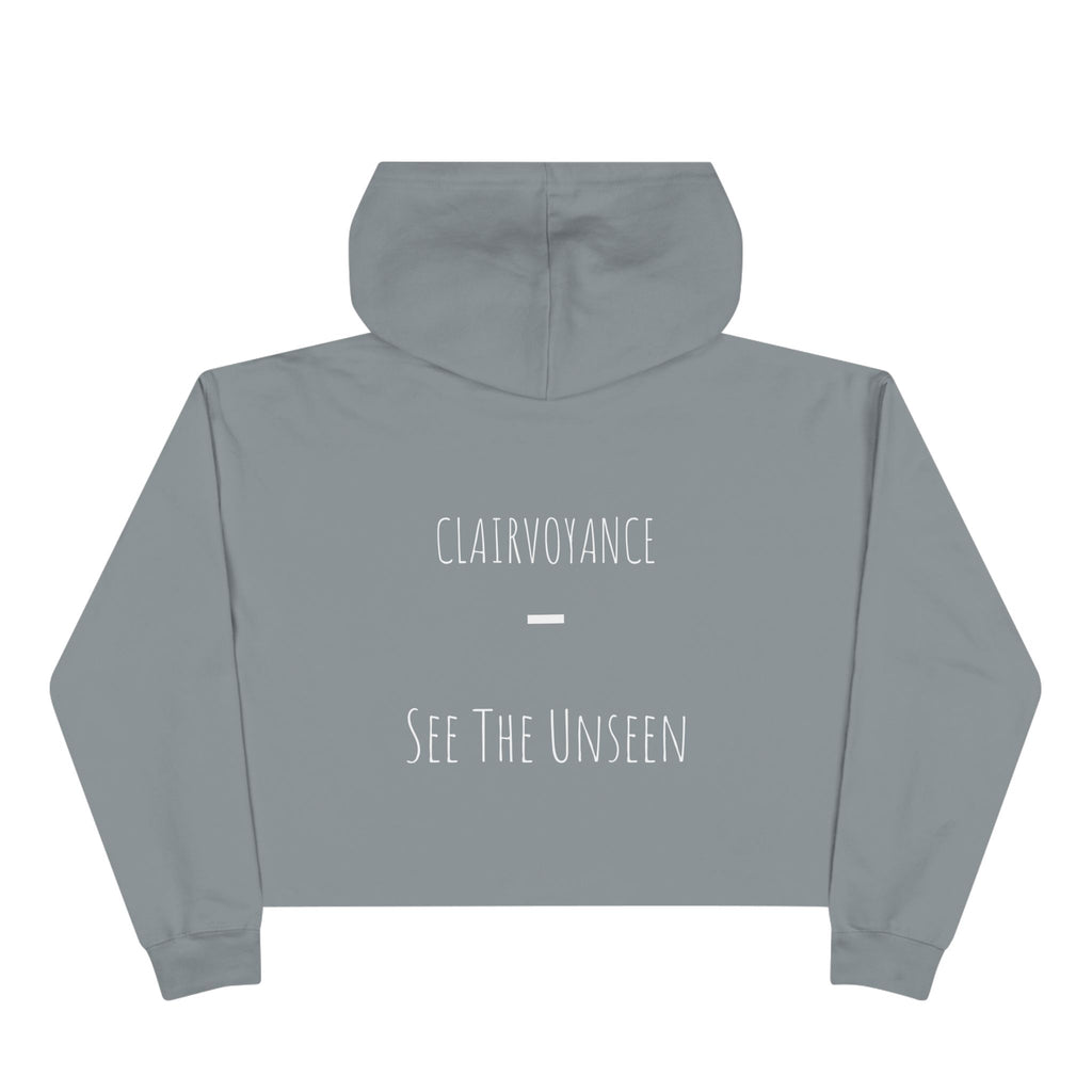 WKE WRLD Mystical Eye Crop Hoodie - Clairvoyance, See The Unseen, Boho Fashion, Visionary Gift, Cozy Streetwear