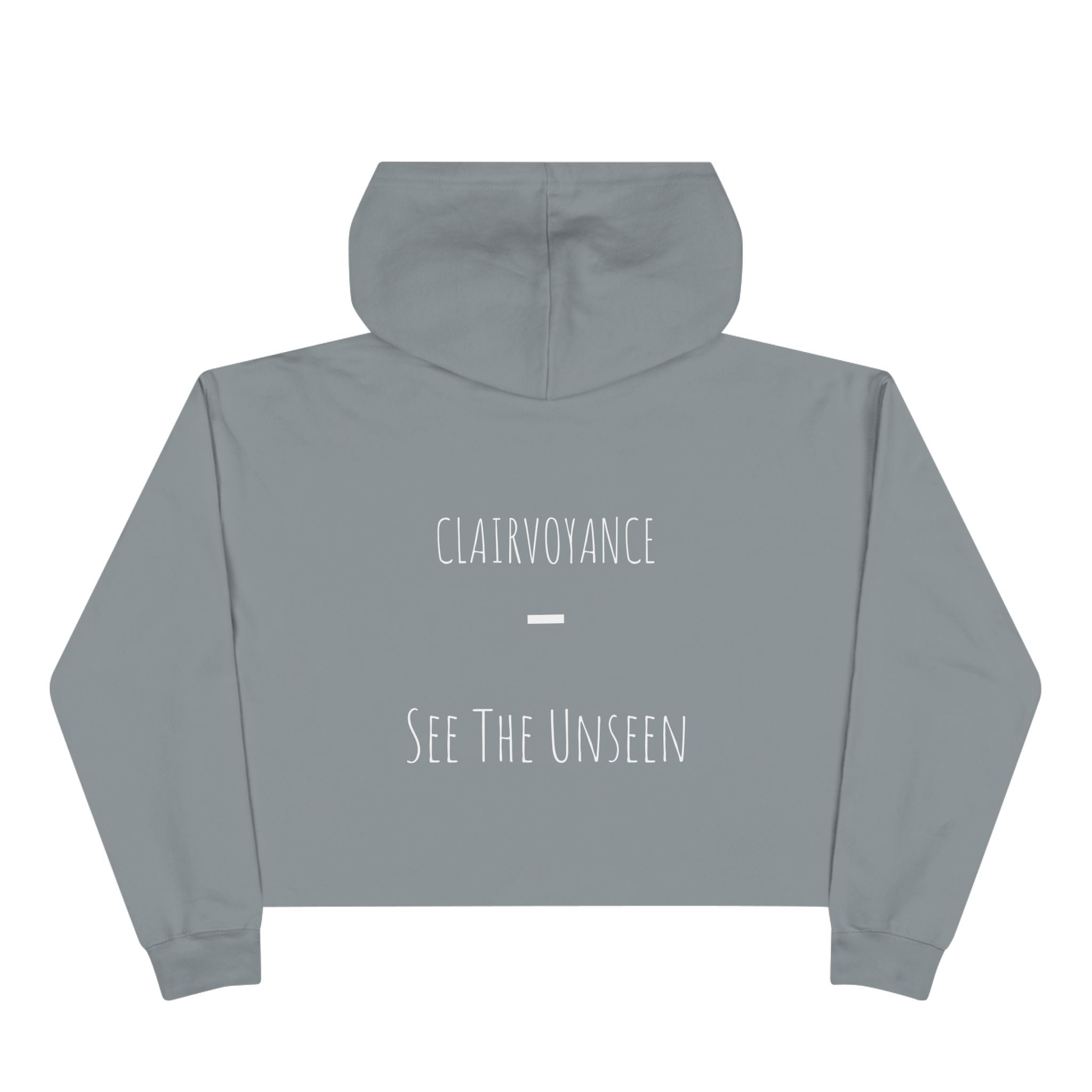 WKE WRLD Mystical Eye Crop Hoodie - Clairvoyance, See The Unseen, Boho Fashion, Visionary Gift, Cozy Streetwear