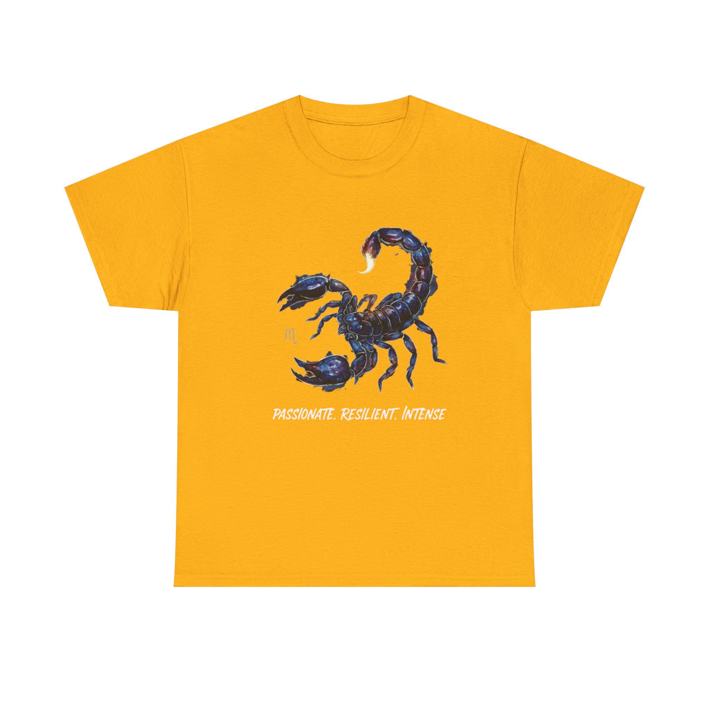 Scorpio Zodiac Tee - Passionate, Resilient, Intense, Astrology Gift, Unisex Shirt, Horoscope Outfit, Birthday Present