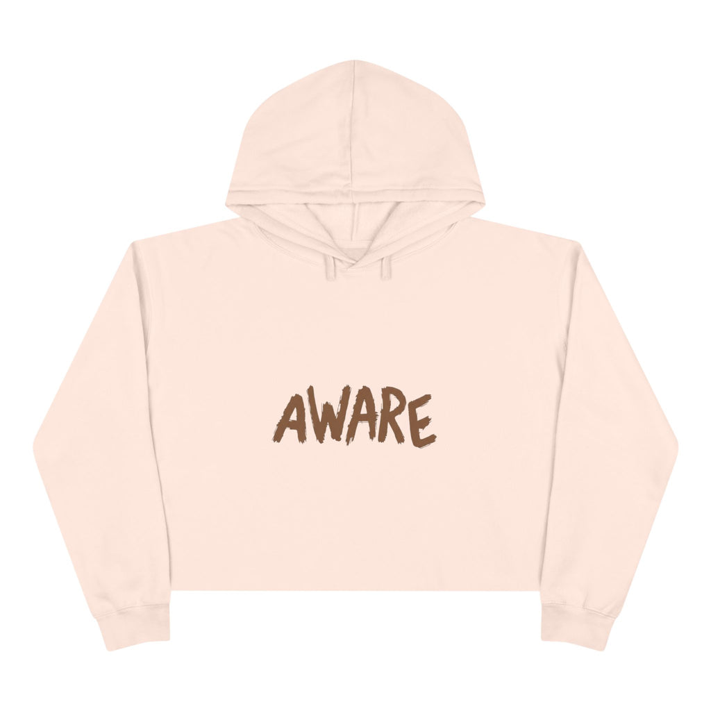 Awareness Crop Hoodie for Social Activists, Trendy Streetwear for Women, Unique Gift for Advocates, Comfortable Casual Wear