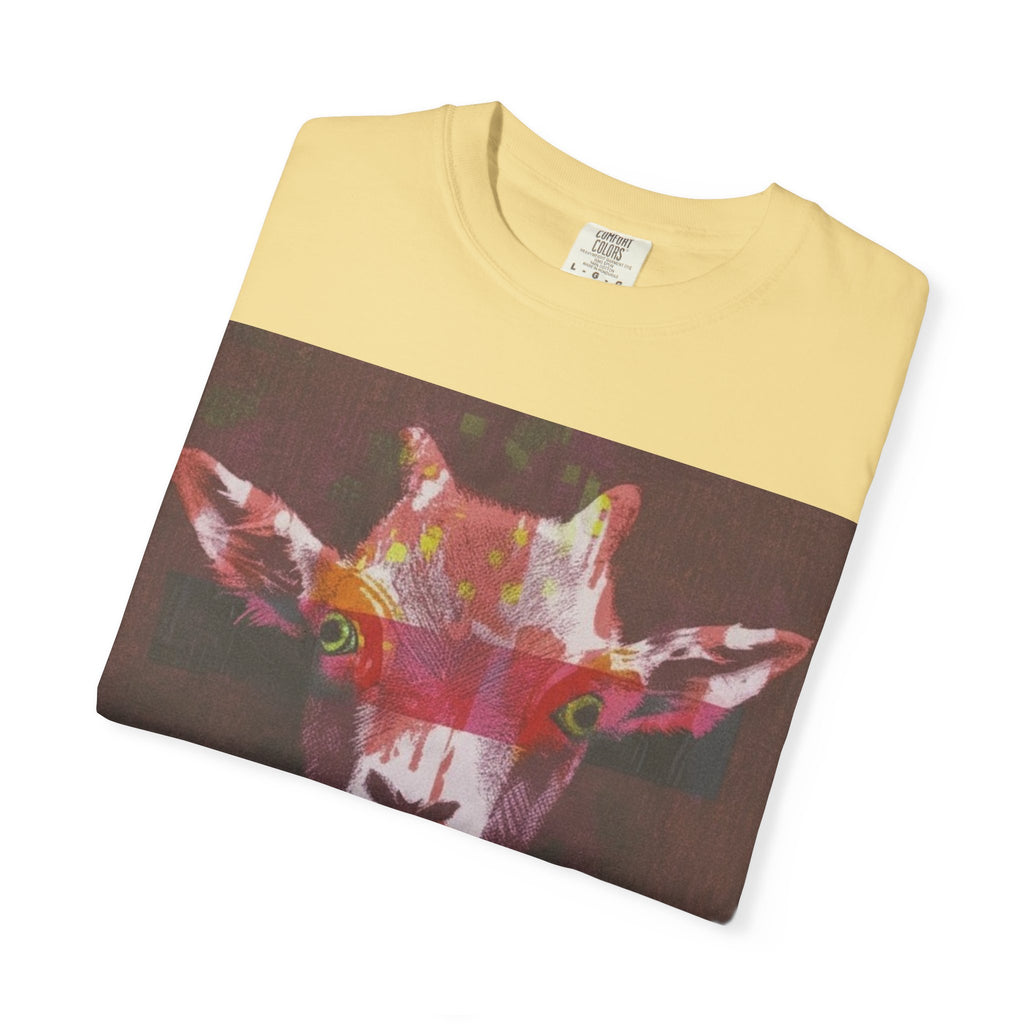 Wild Life Goat Portrait T-Shirt — Colorful Retro Primate Graphic Tee