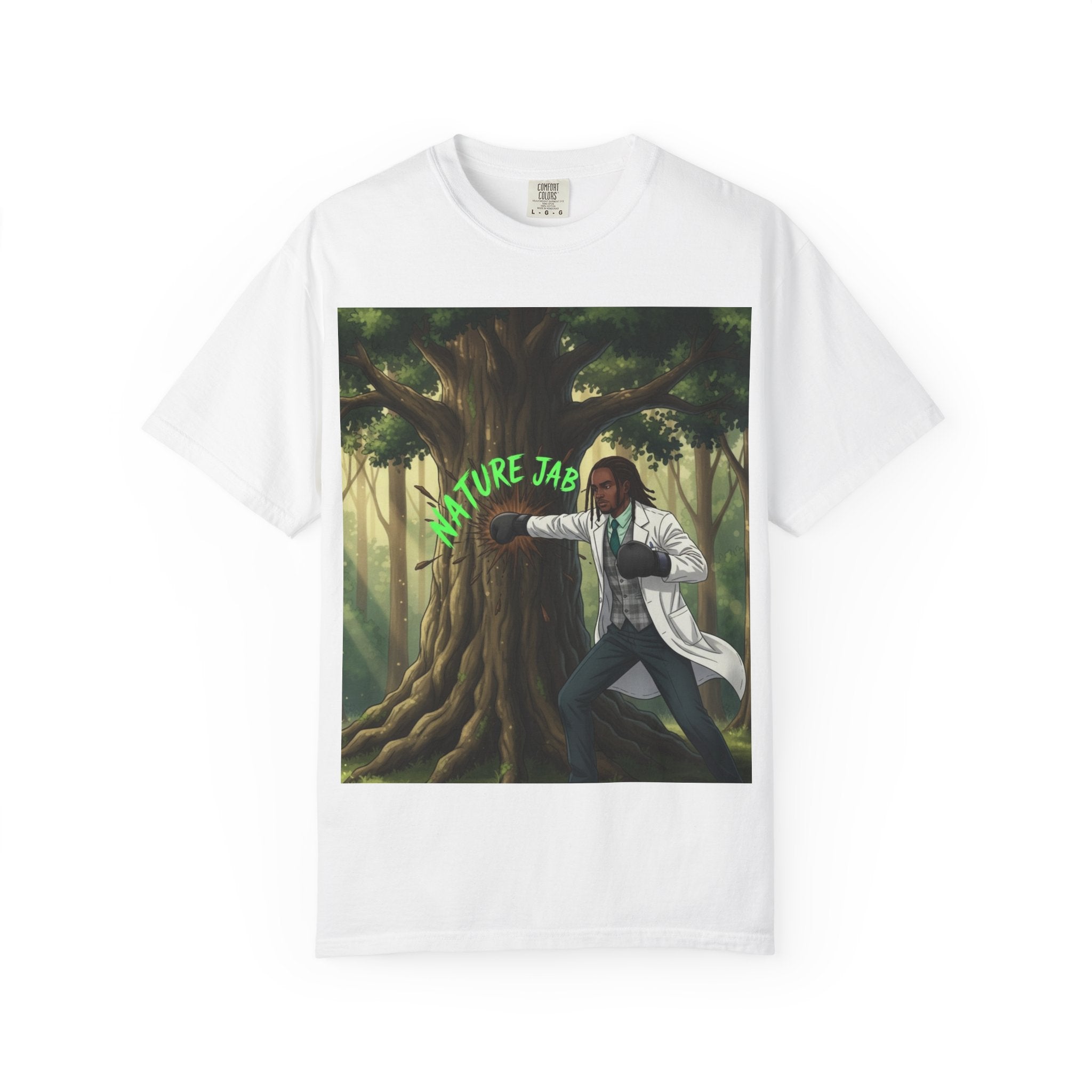 Nature Jab T-Shirt — Forest Martial Artist Graphic Tee