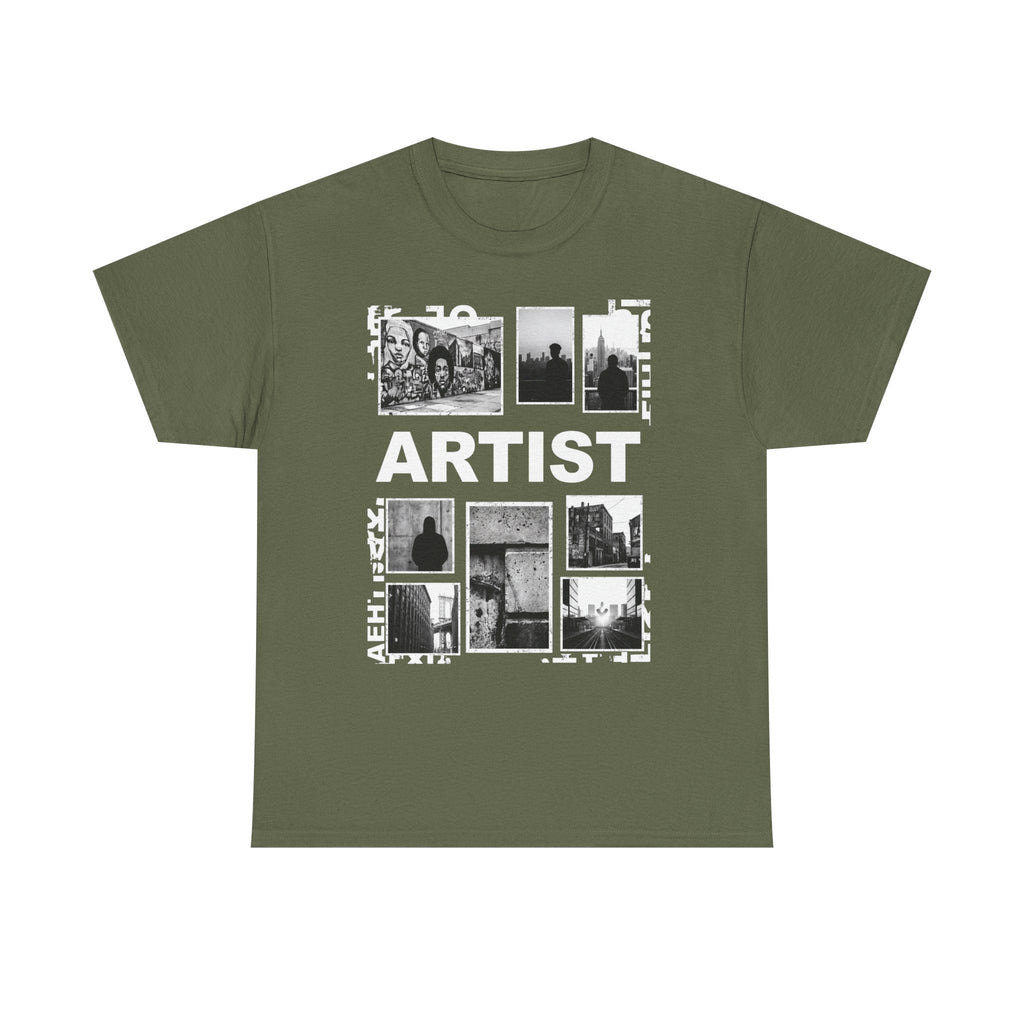 Artist Photo Collage Tee — "ARTIST" Graphic T-Shirt