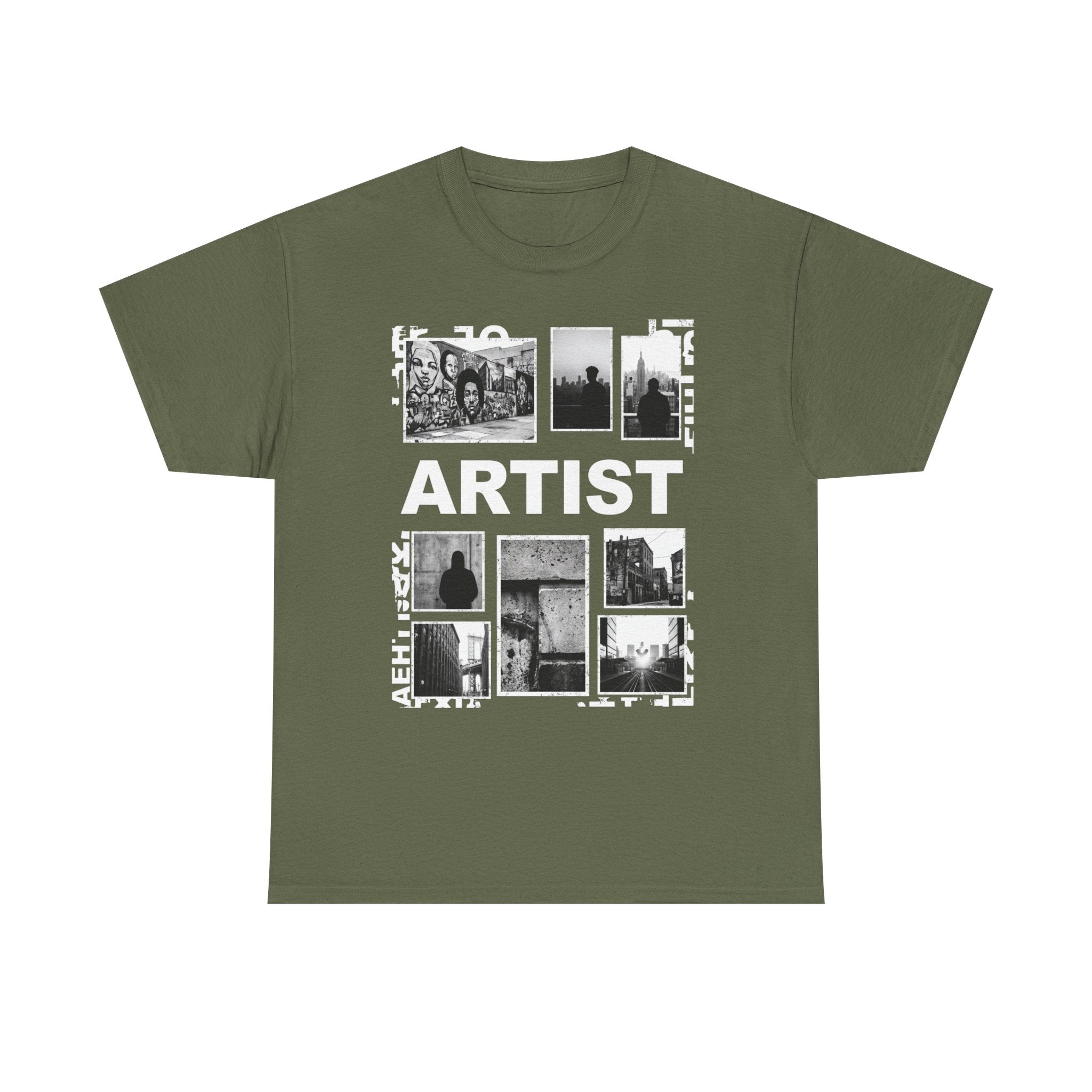 Artist Photo Collage Tee — "ARTIST" Graphic T-Shirt