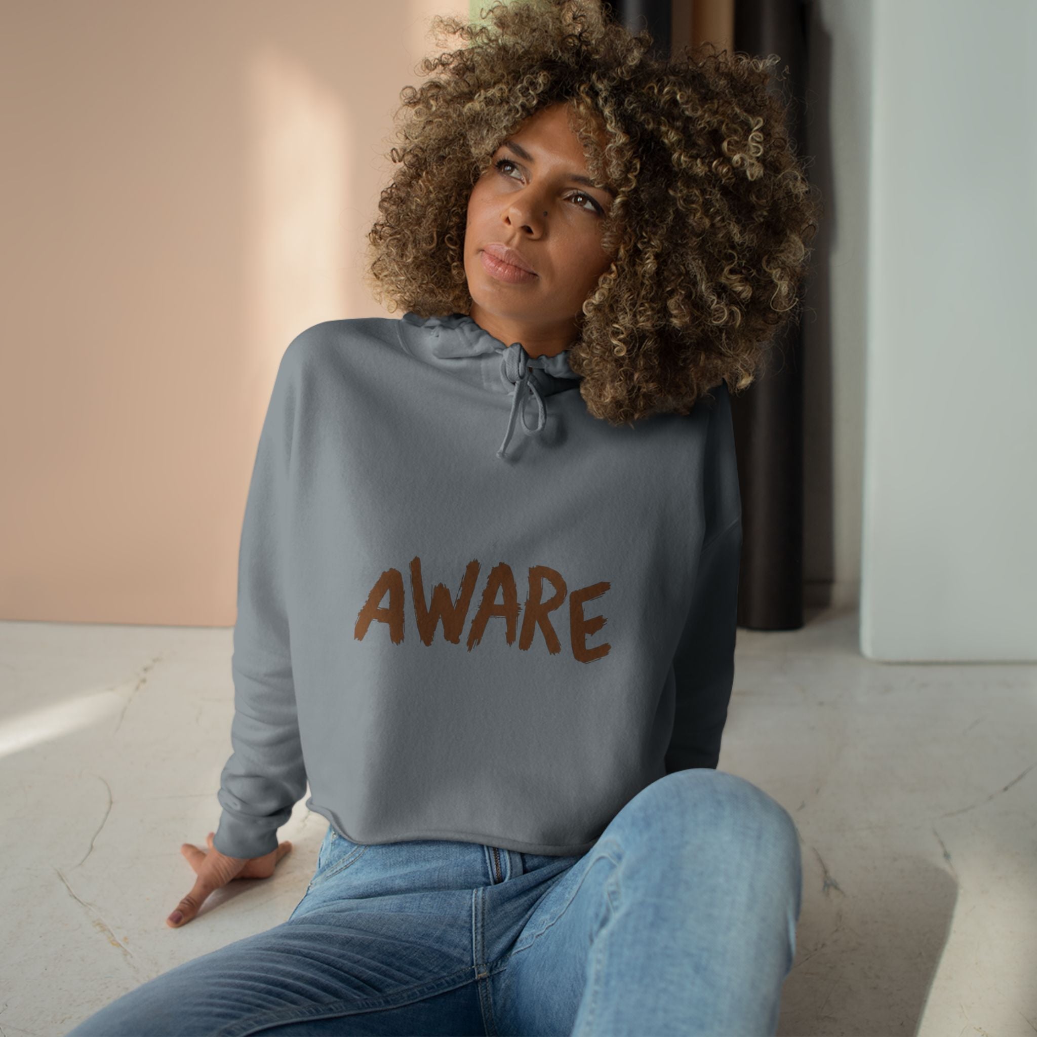 Aware! Crop Hoodie