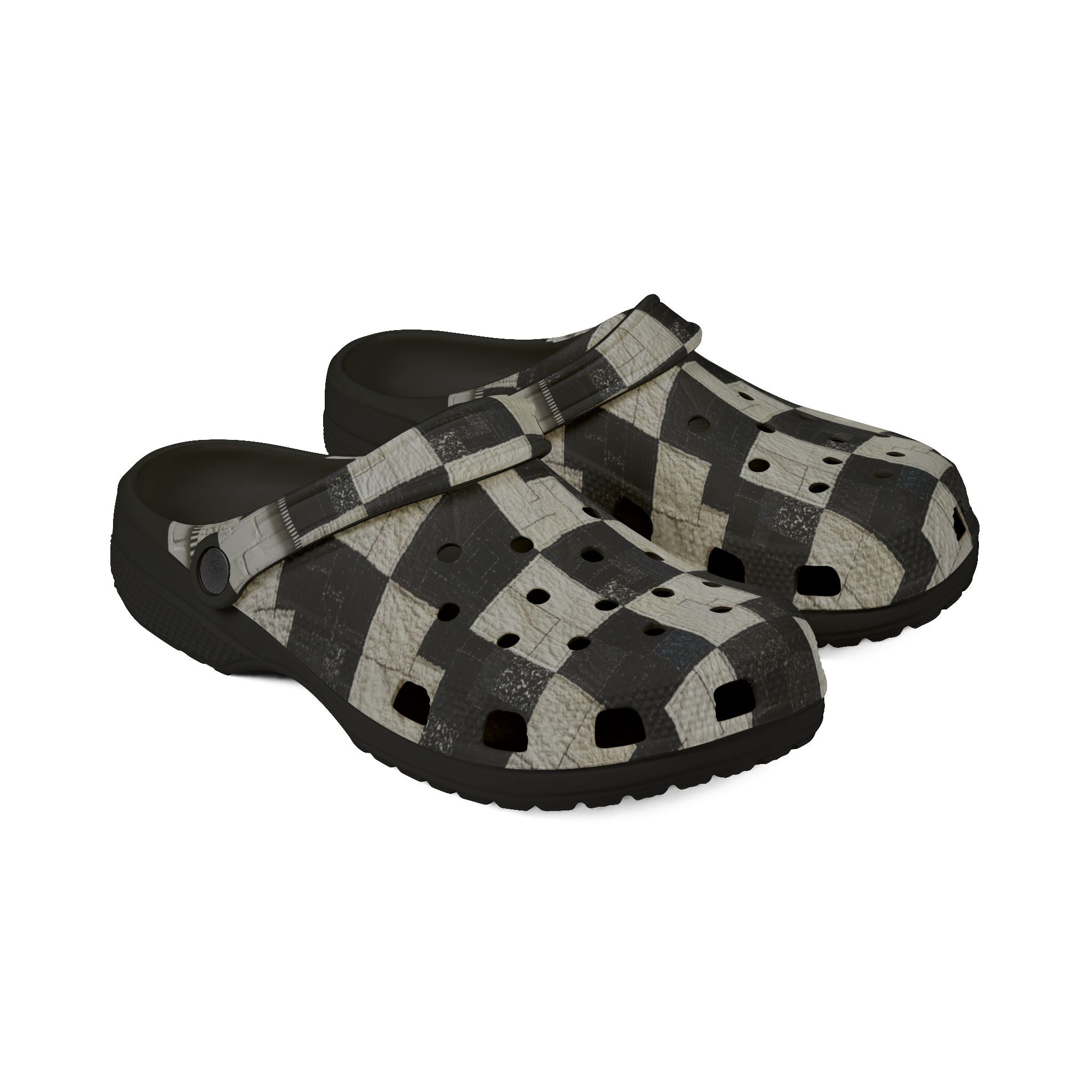 WKE WRLD Checker EVA Foam Rubber Clogs for Everyday Comfort | Unique Patterns Ideal for Home, Garden, Festival, Mother’s Day, Gift Idea, Slip-On