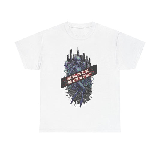 404 Error Code No Human Found Unisex Heavy Cotton Tee