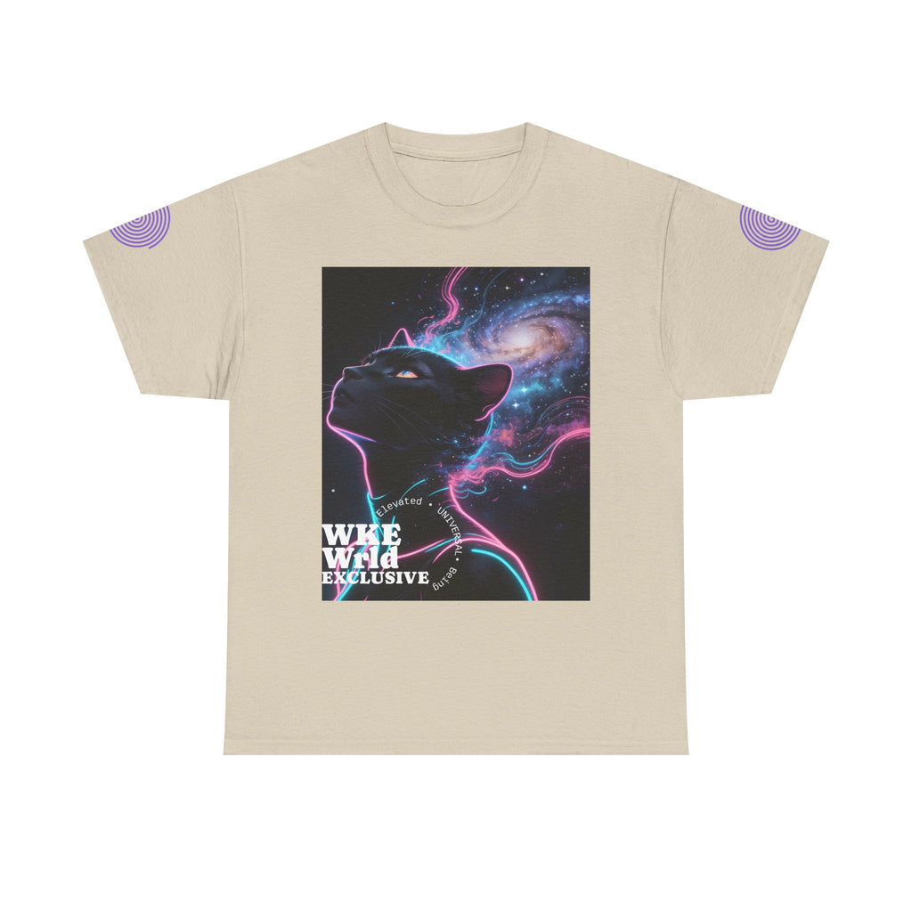 Cosmic Panther Tee — 'WKE WILD EXCLUSIVE' Neon Galaxy Cat Graphic Shirt
