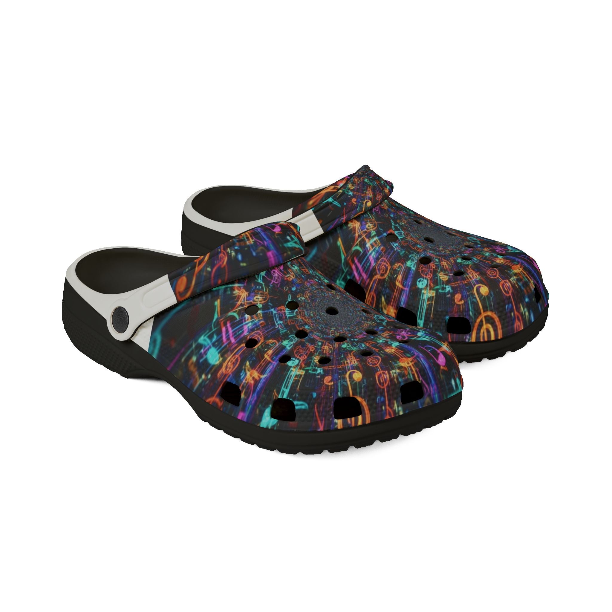 WKE WRLD Vibrant AOP EVA Foam Rubber Clogs - Colorful Casual Footwear for Summer, Beach, Festivals, and Everyday Comfort