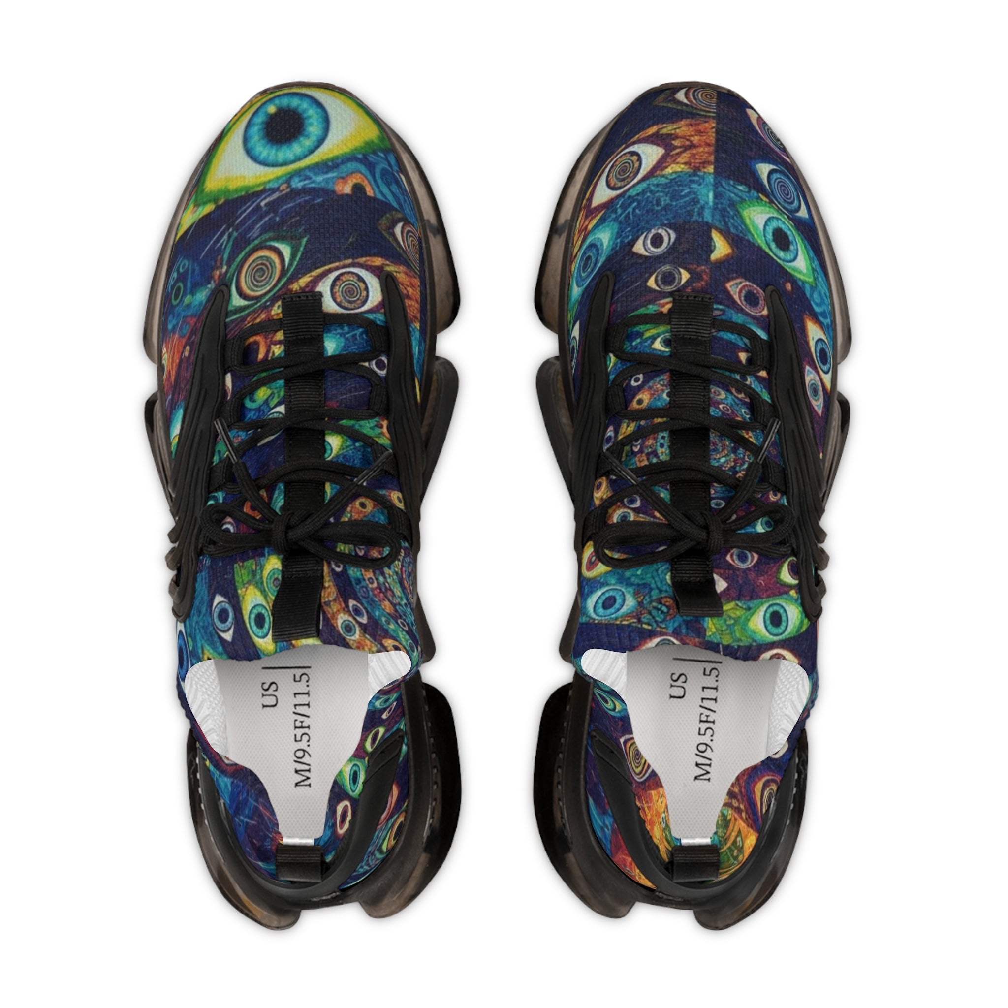 WKE WRLD Vibrant Art-Inspired Mesh Sneakers for Men, Casual Footwear, Unique Design Sneakers, Trendy Athletic Shoes, Colorful Sport Sneakers