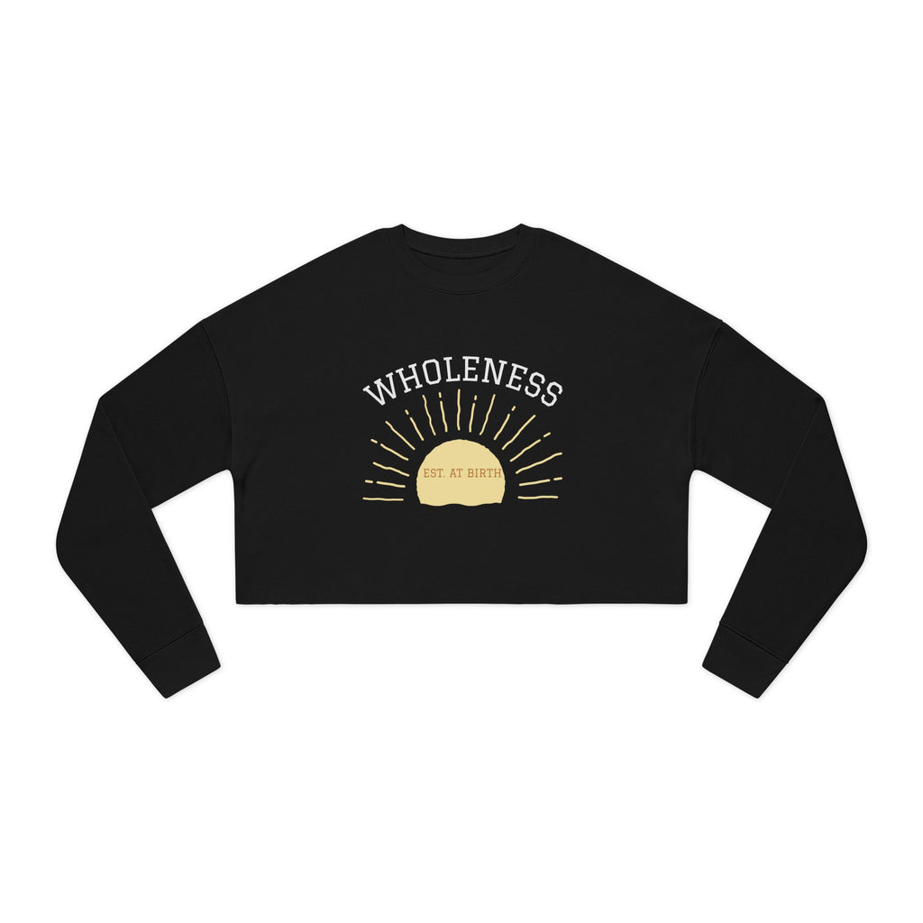 Cropped Sweatshirt — "Wholeness" Sun & Ankh Graphic