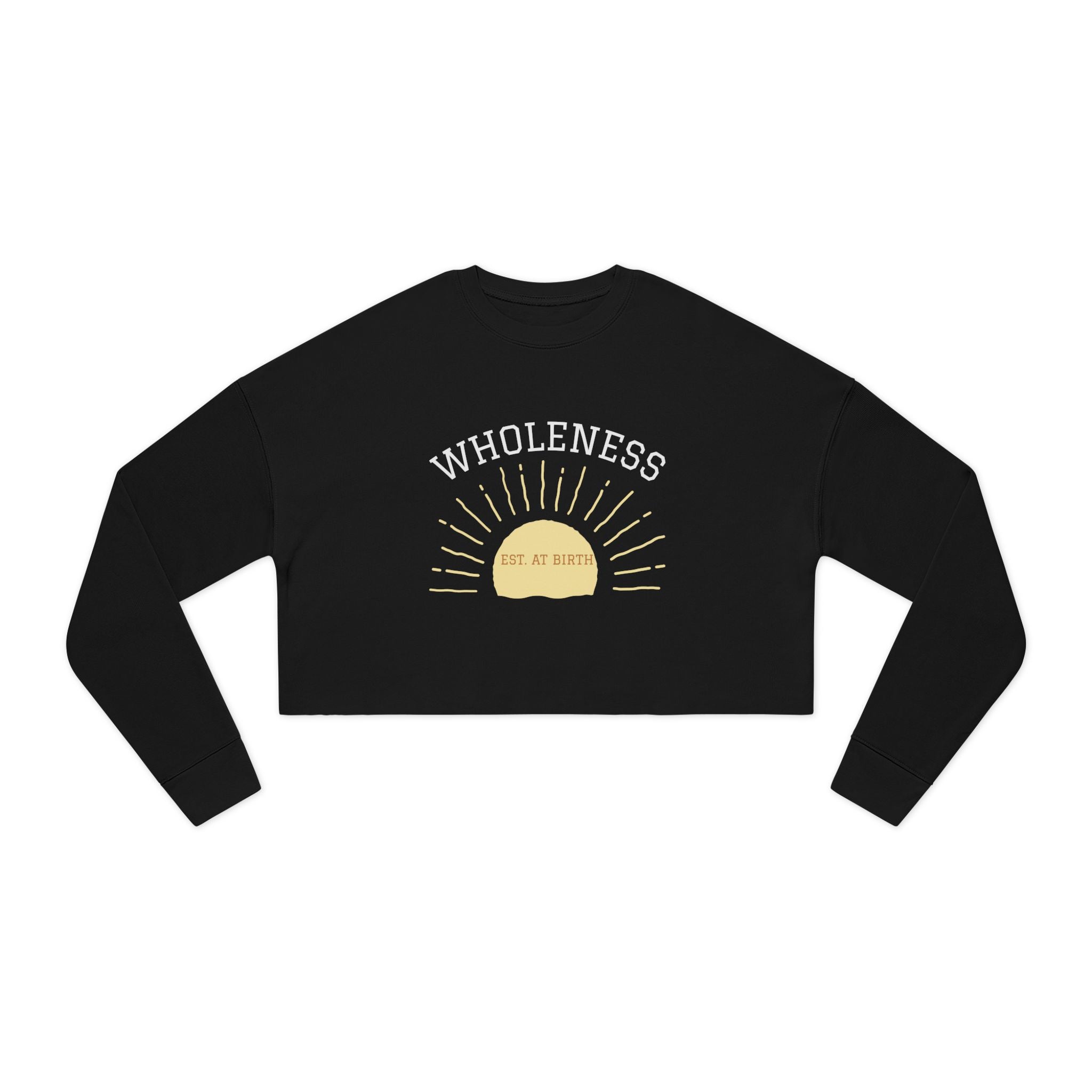 Cropped Sweatshirt — "Wholeness" Sun & Ankh Graphic