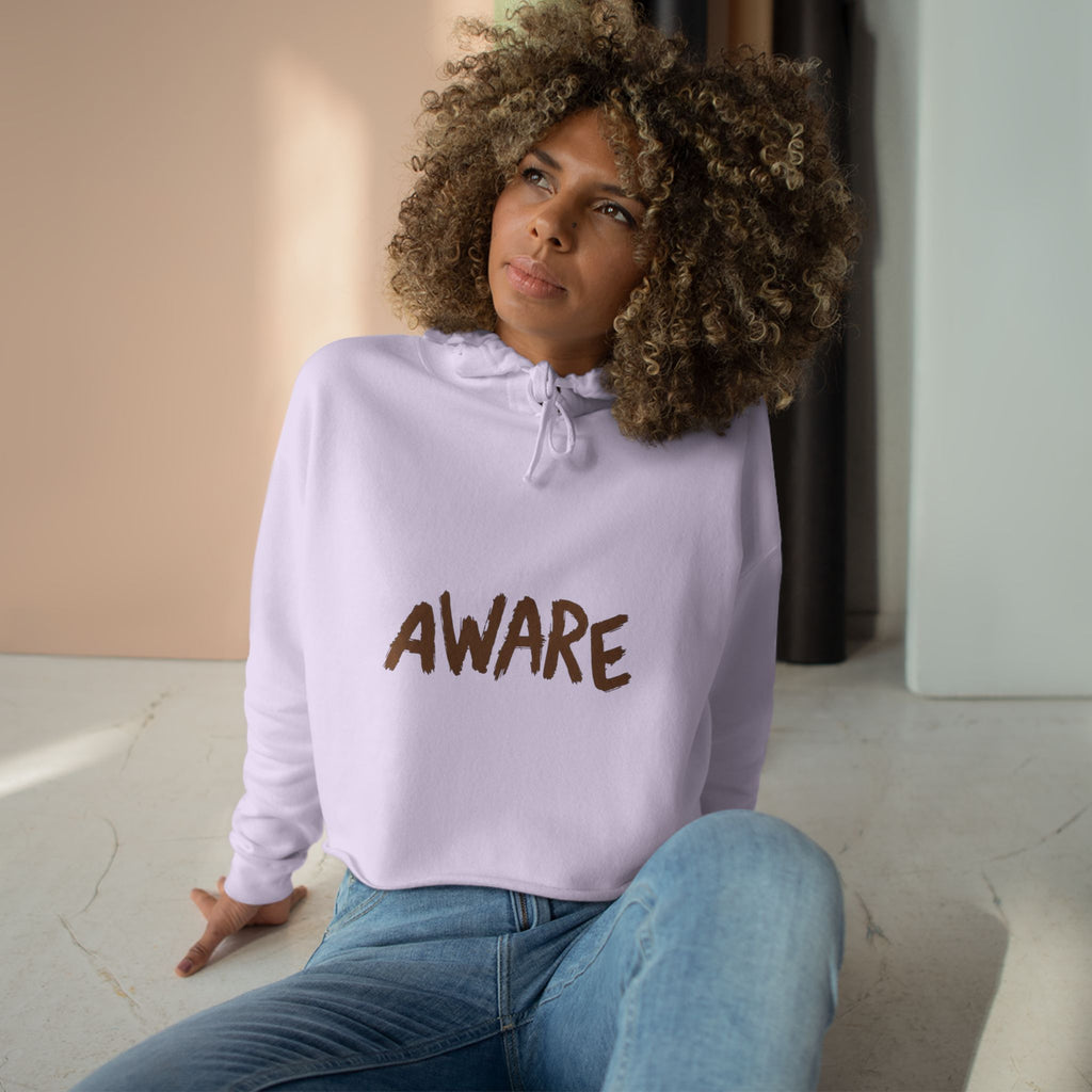 Awareness Crop Hoodie for Social Activists, Trendy Streetwear for Women, Unique Gift for Advocates, Comfortable Casual Wear